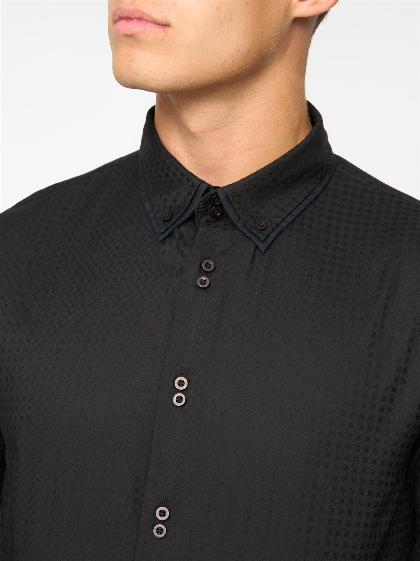 Mens  Edgeworth Slim Fit Shirt Black