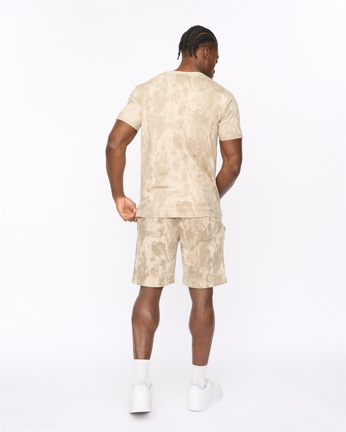 Mens Bardon Camo T-Shirt Light Stone