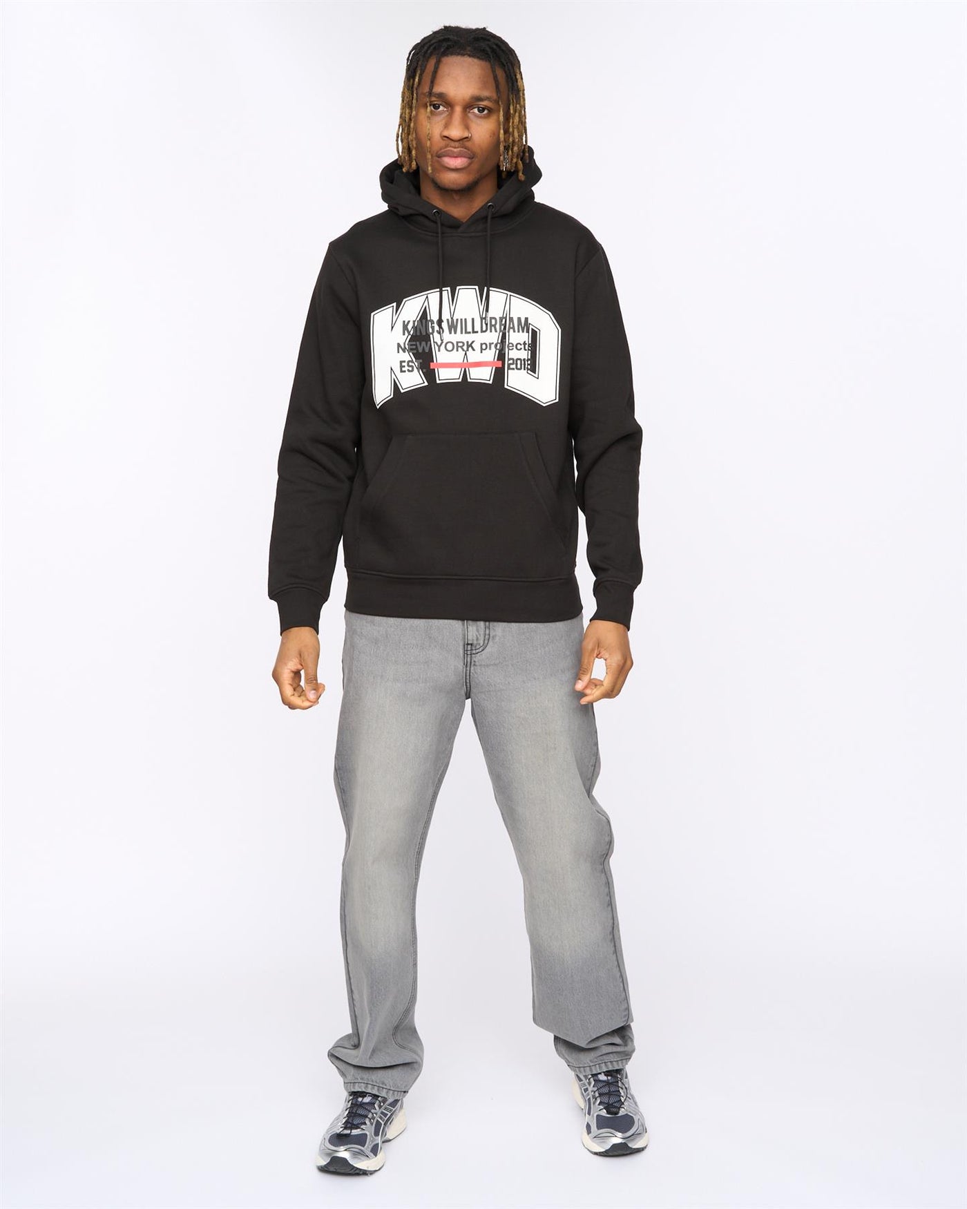 Mens Typeover Hoodie Black