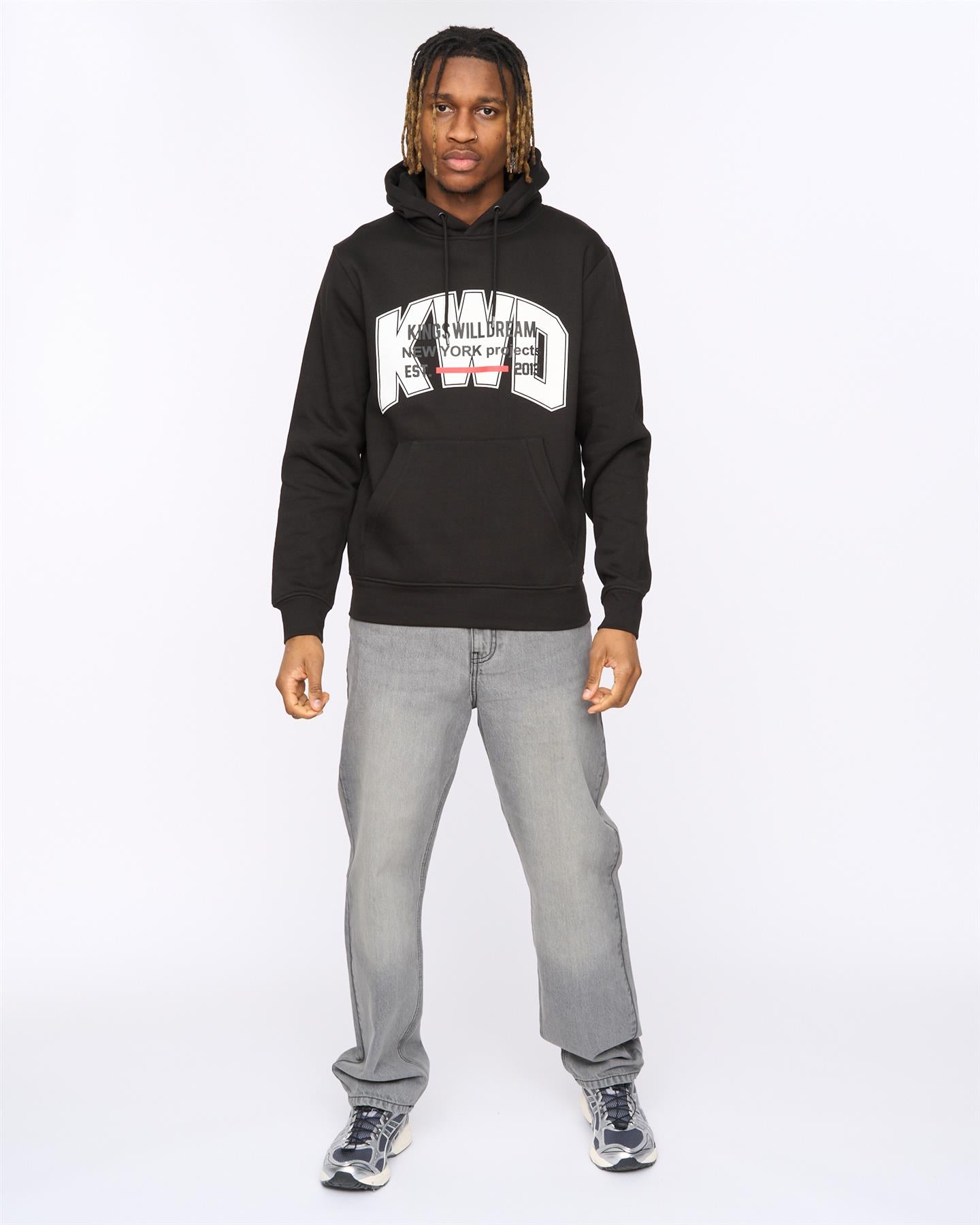 Mens Typeover Hoodie Black
