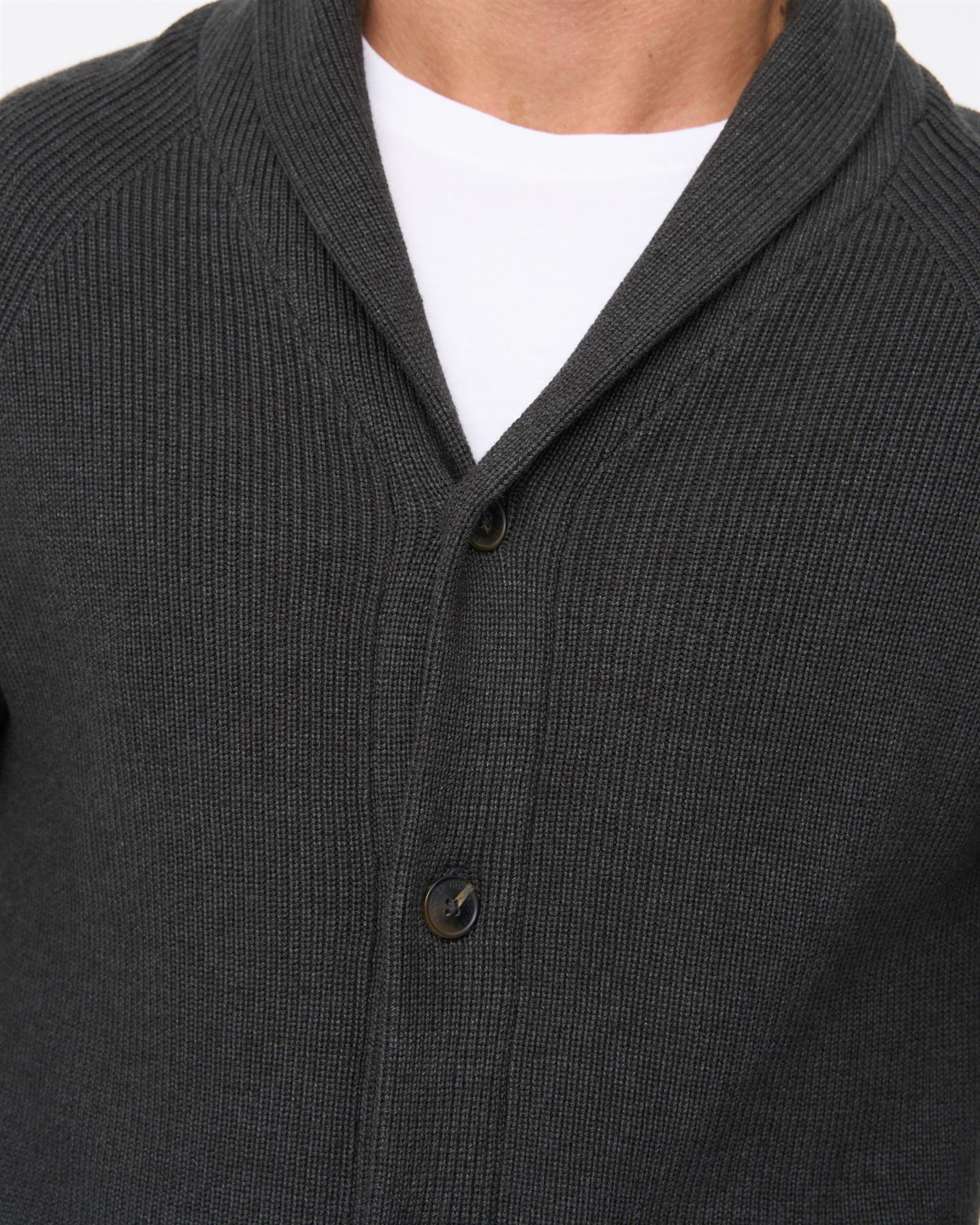 Mens Venosa Shawl Cardigan Charcoal