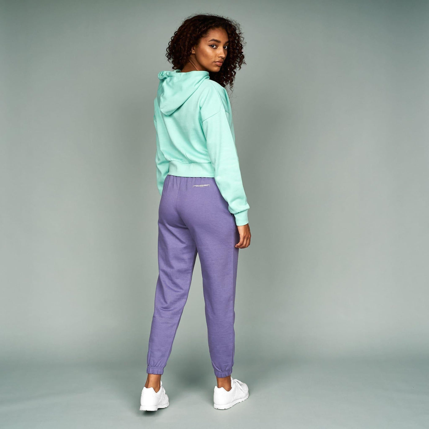 Womens Danica Crop Hoodie Mint Green