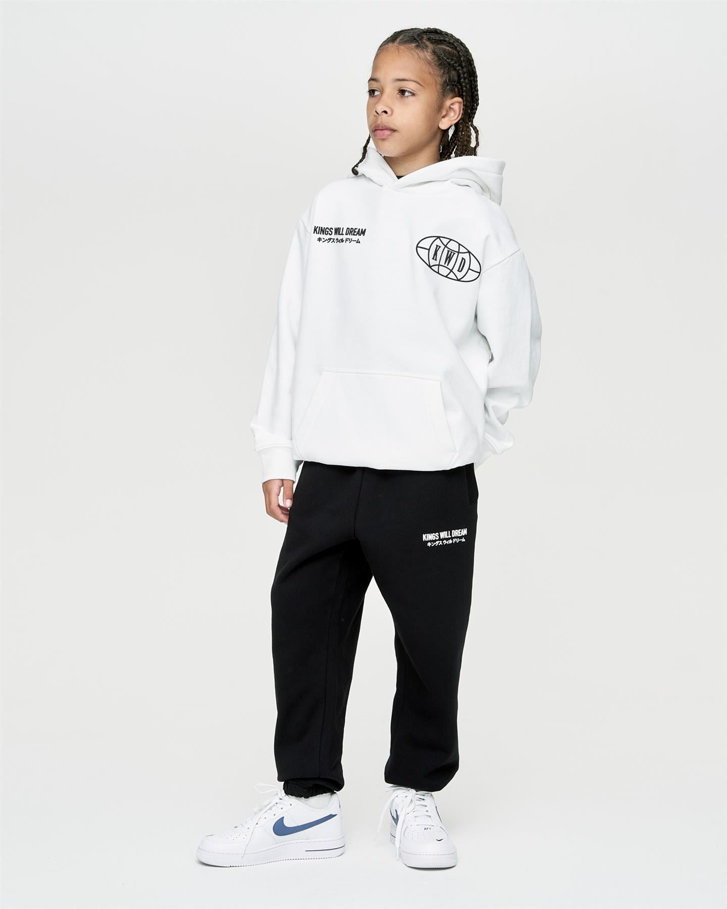 Kids Boys Studio Duo Line Hoodie Optic White