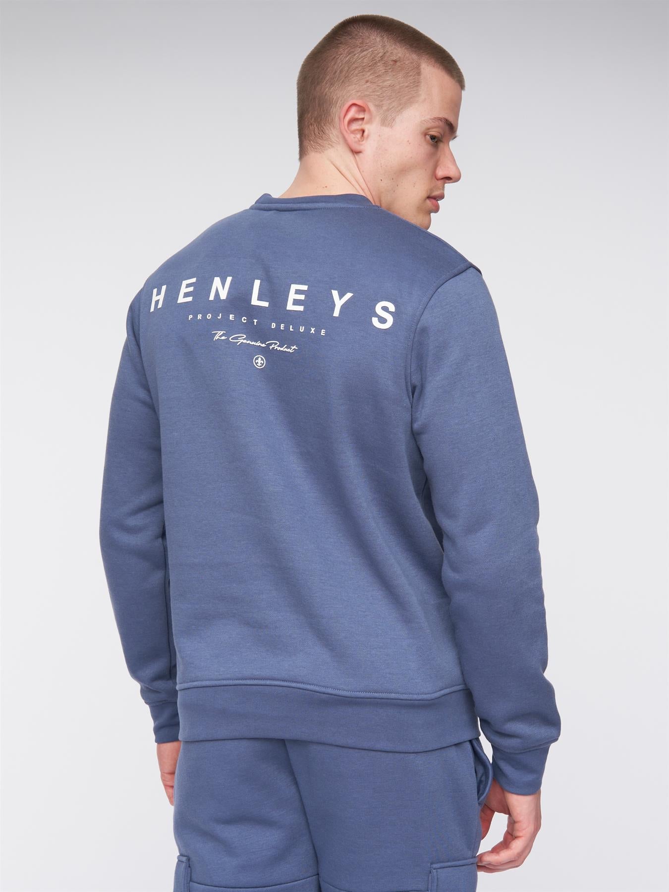 Mens Moorehen Crew Sweat Deep Blue