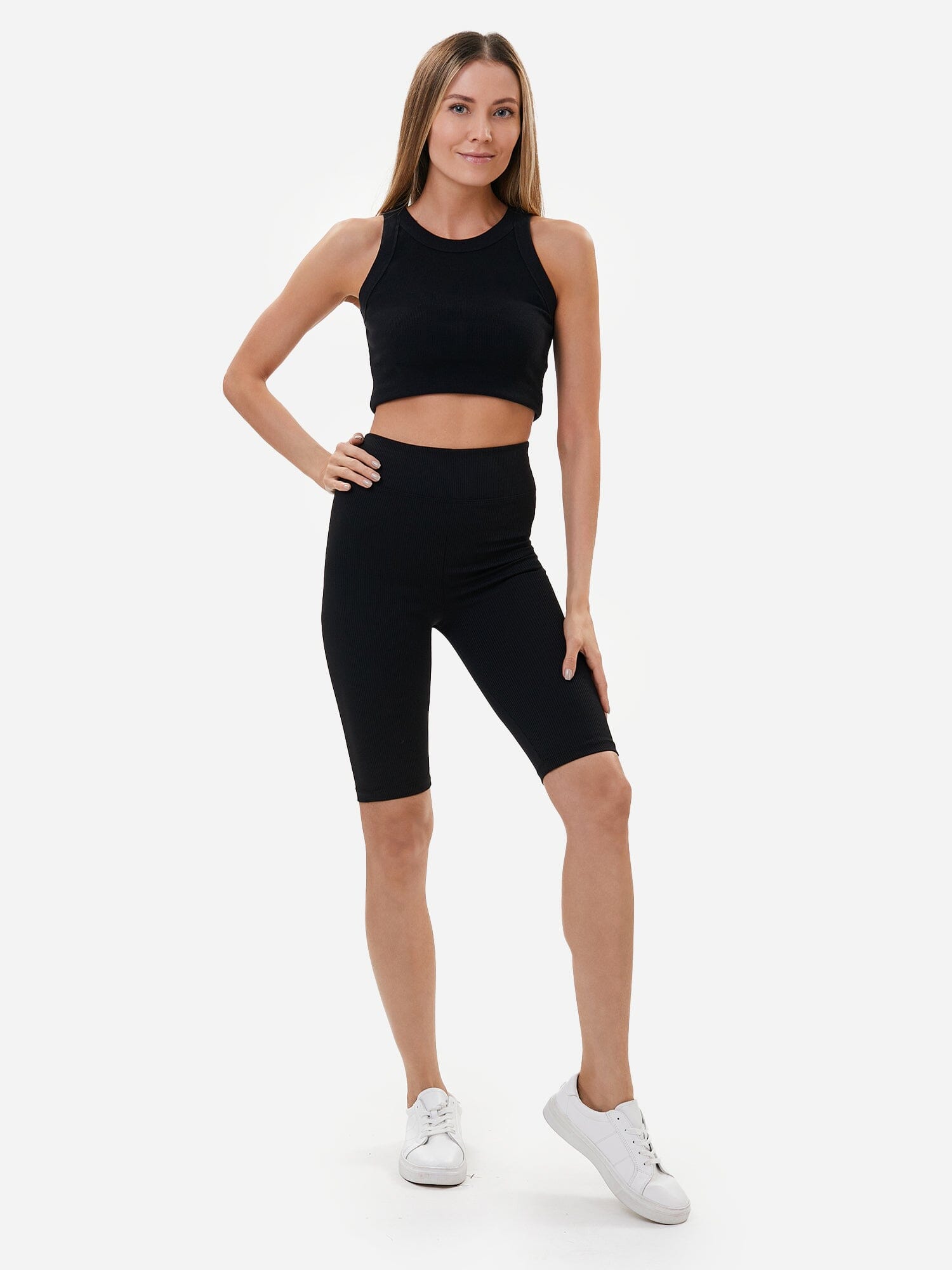 Womens Mira Ribbed Shorts Black