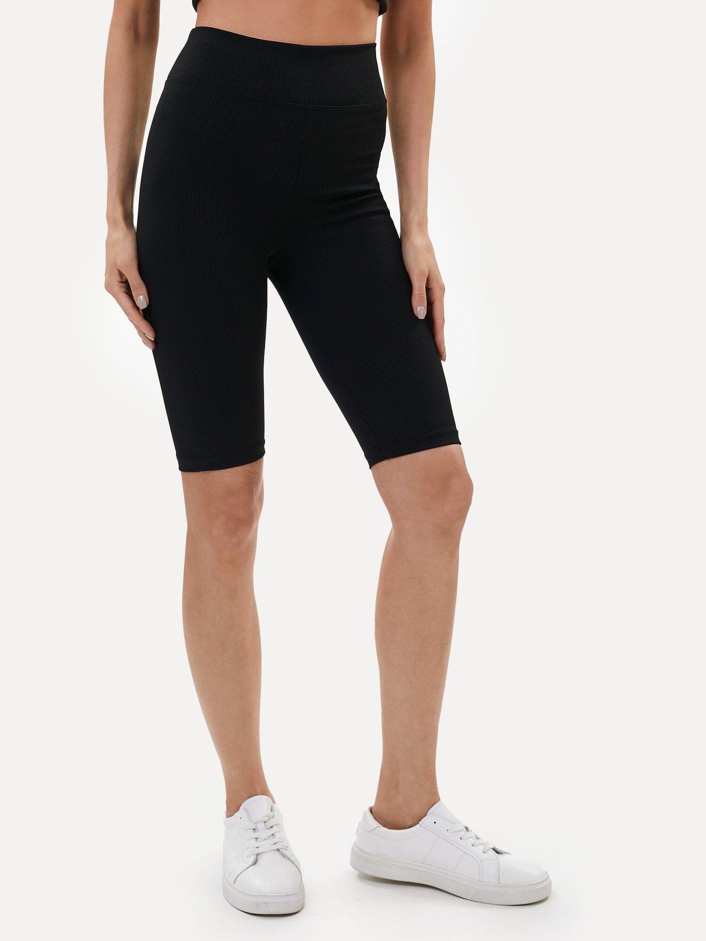 Womens Mira Ribbed Shorts Black