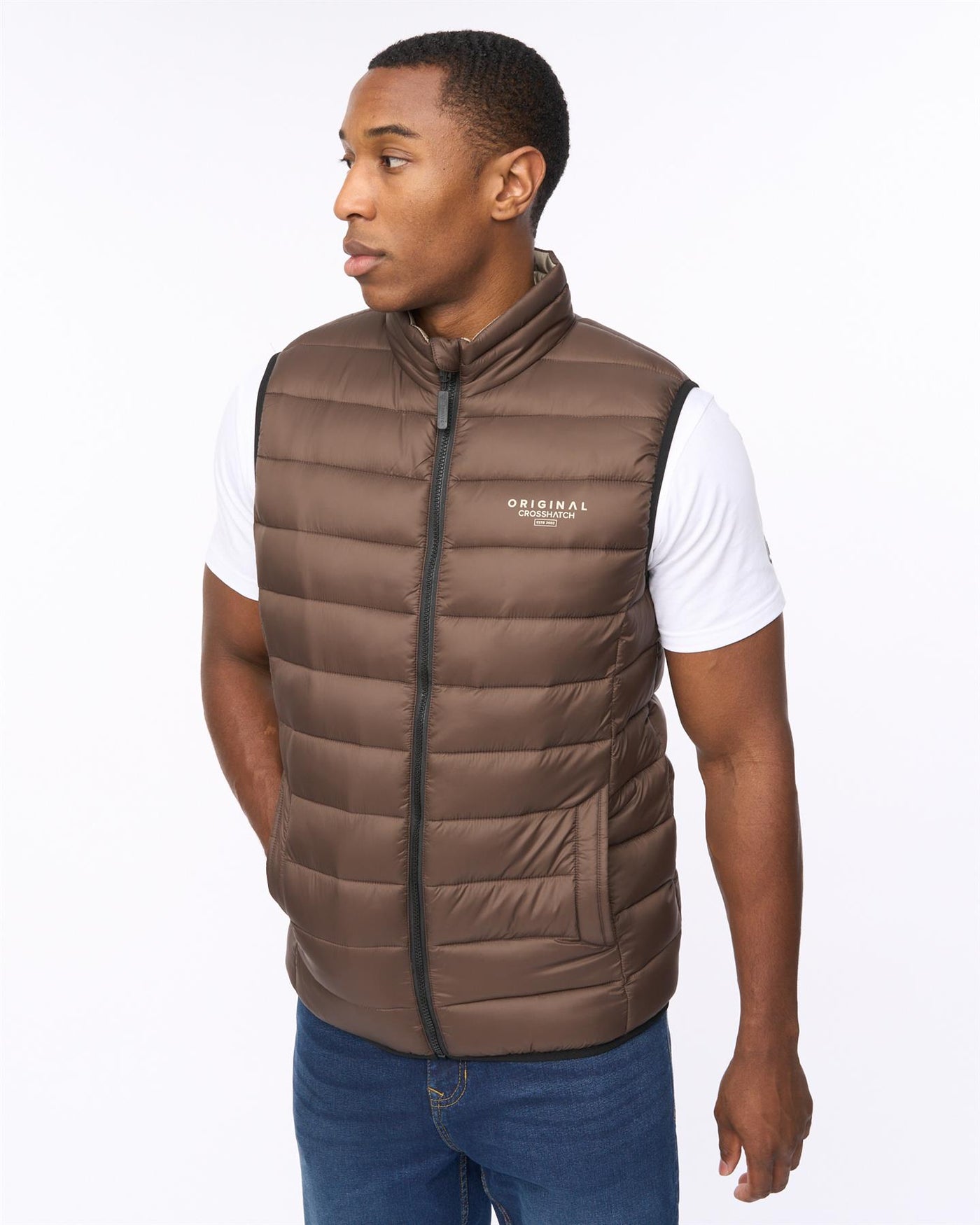 Mens Gattering MVE Gilet Brown