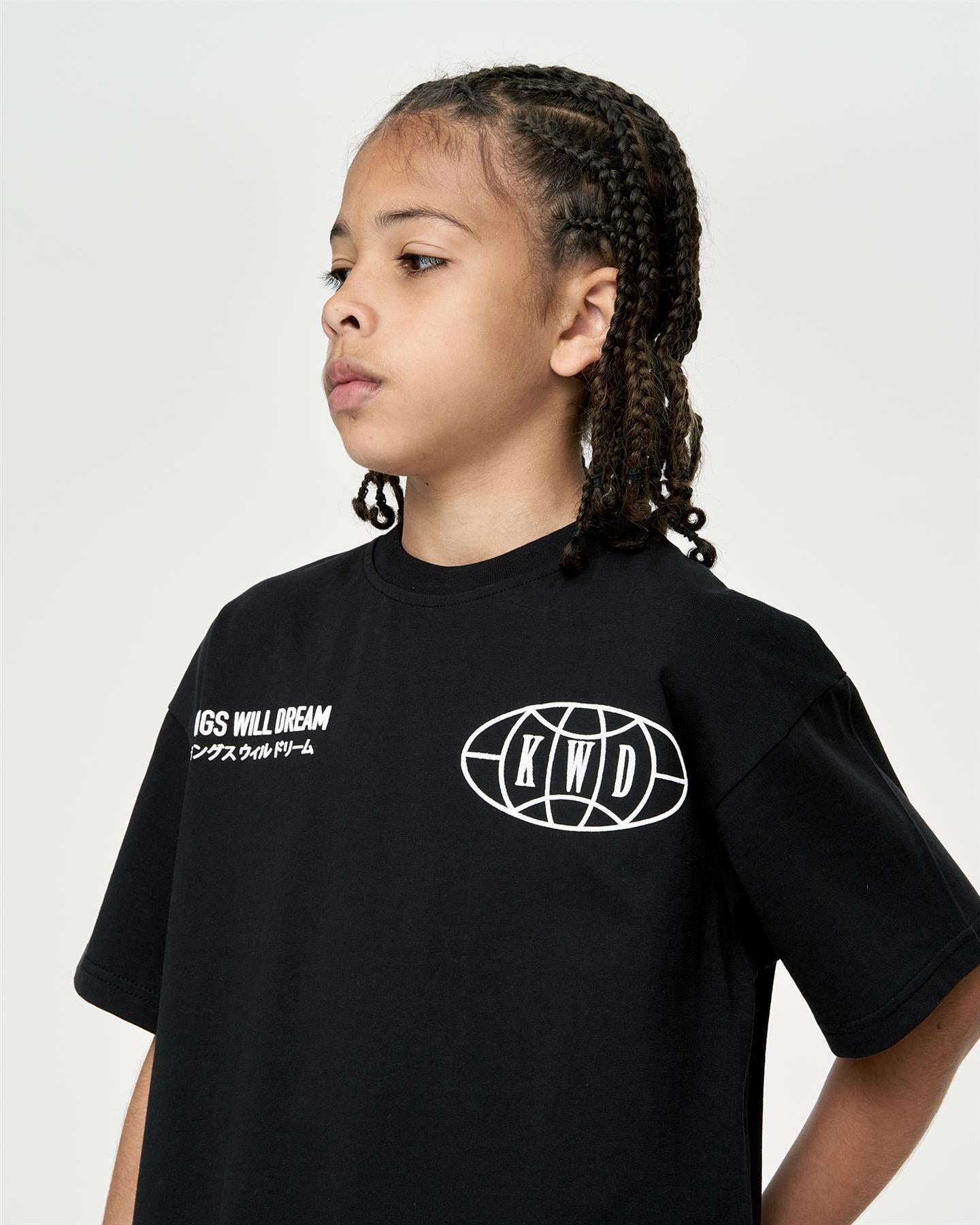 Kids Boys Studio Duo Line T-Shirt Black