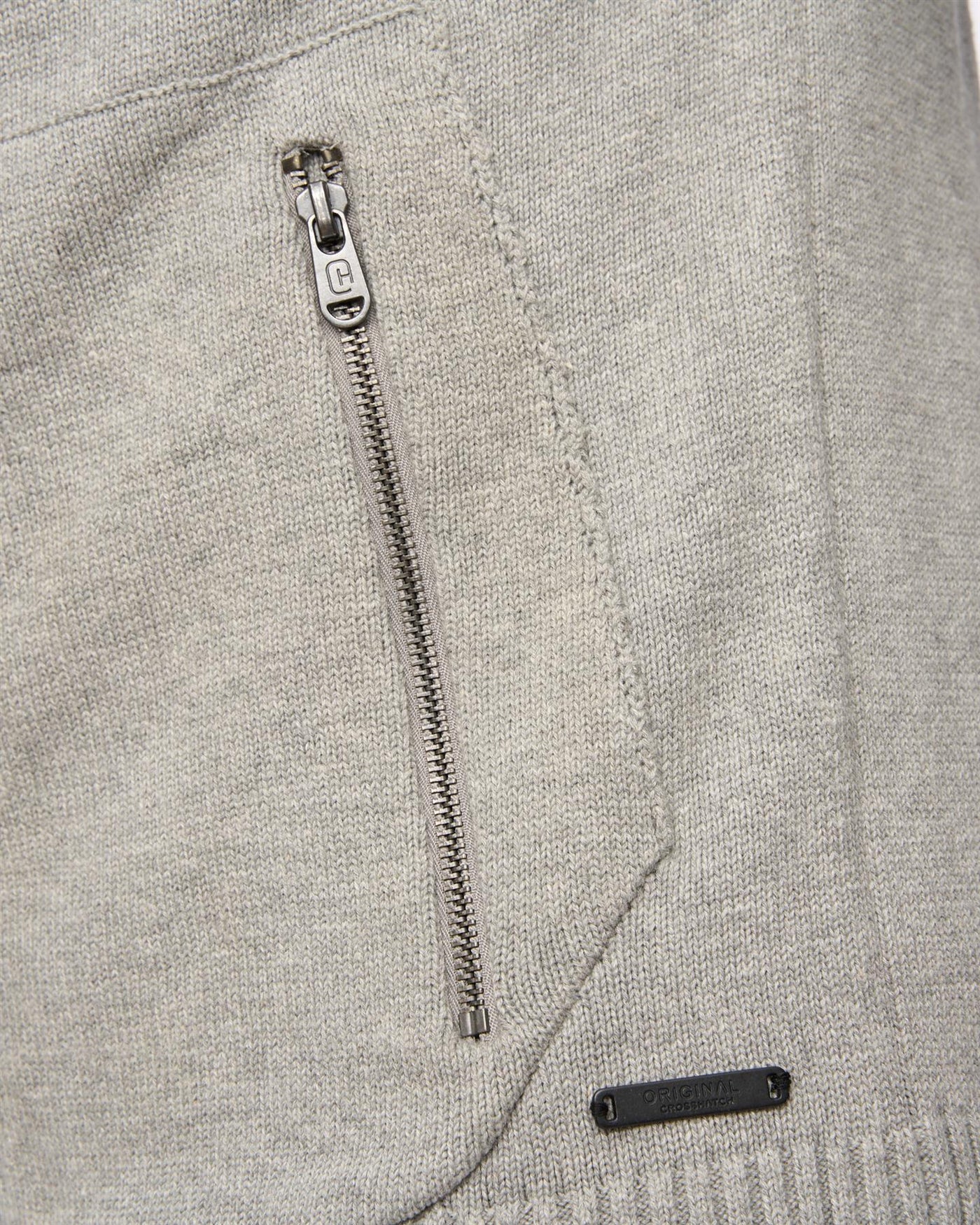 Mens Birchin Zip Thru Knit Grey