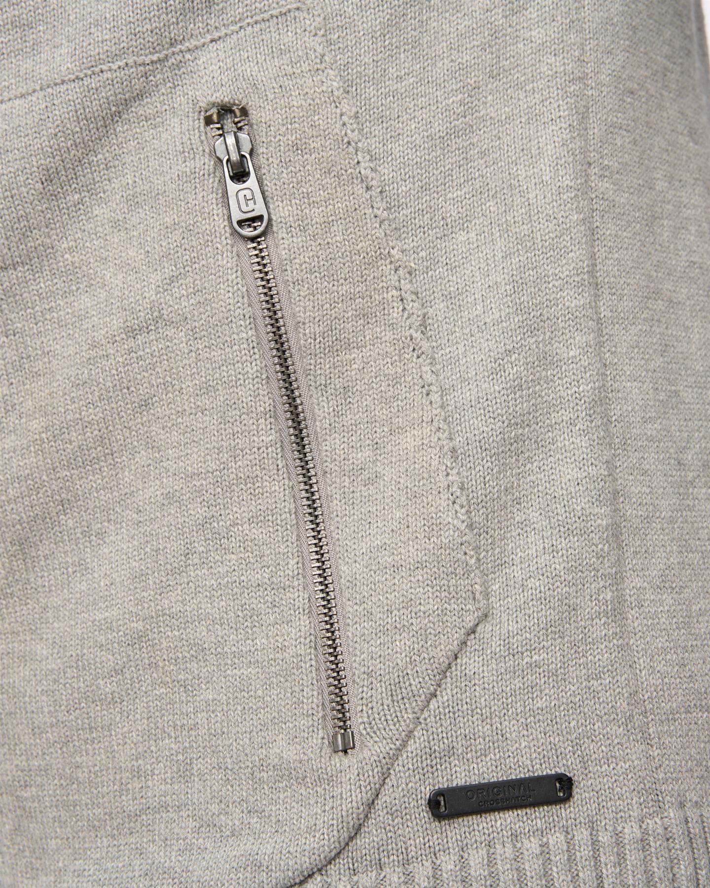 Mens Birchin Zip Thru Knit Grey