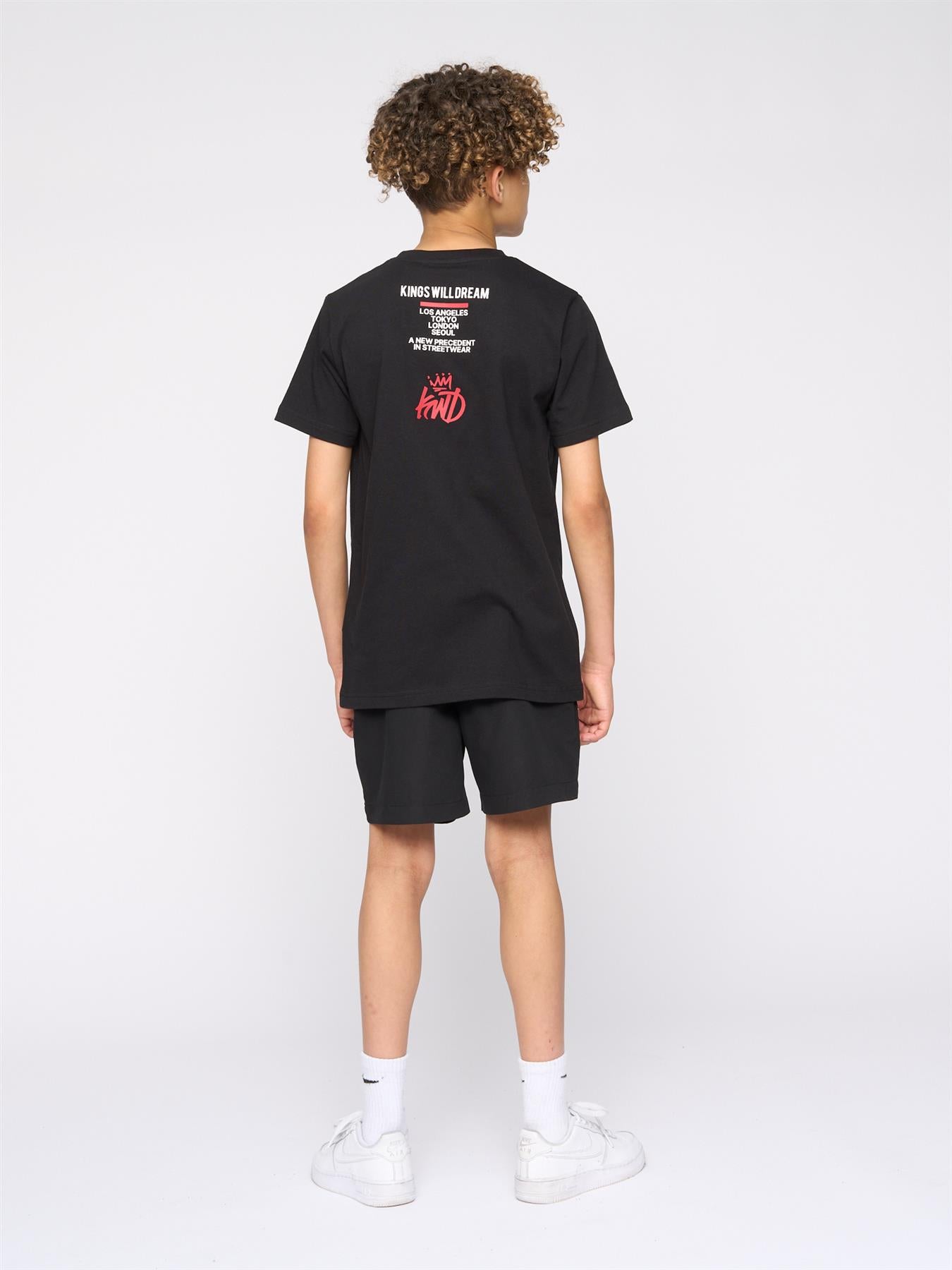 Kids Boys Tagged T-Shirt Black