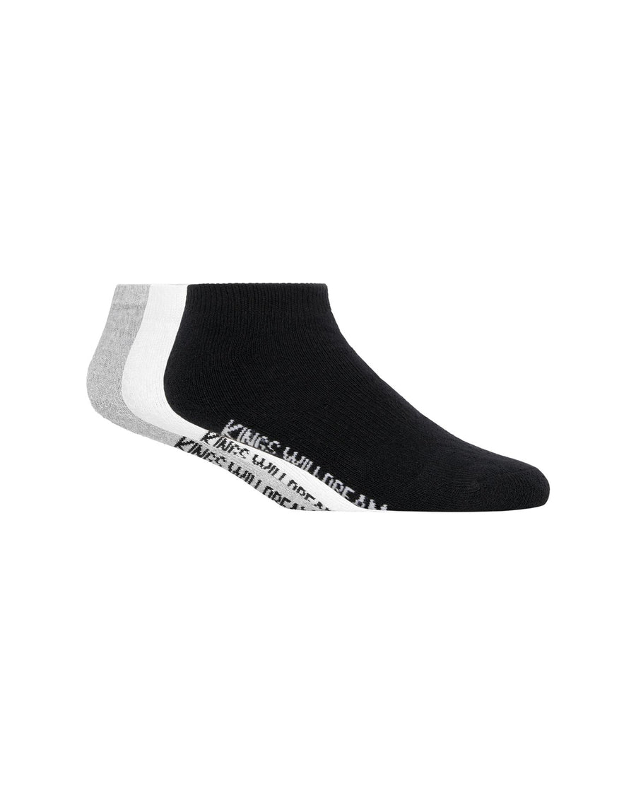 Mens Simplene Ankle Socks 3pk Multi