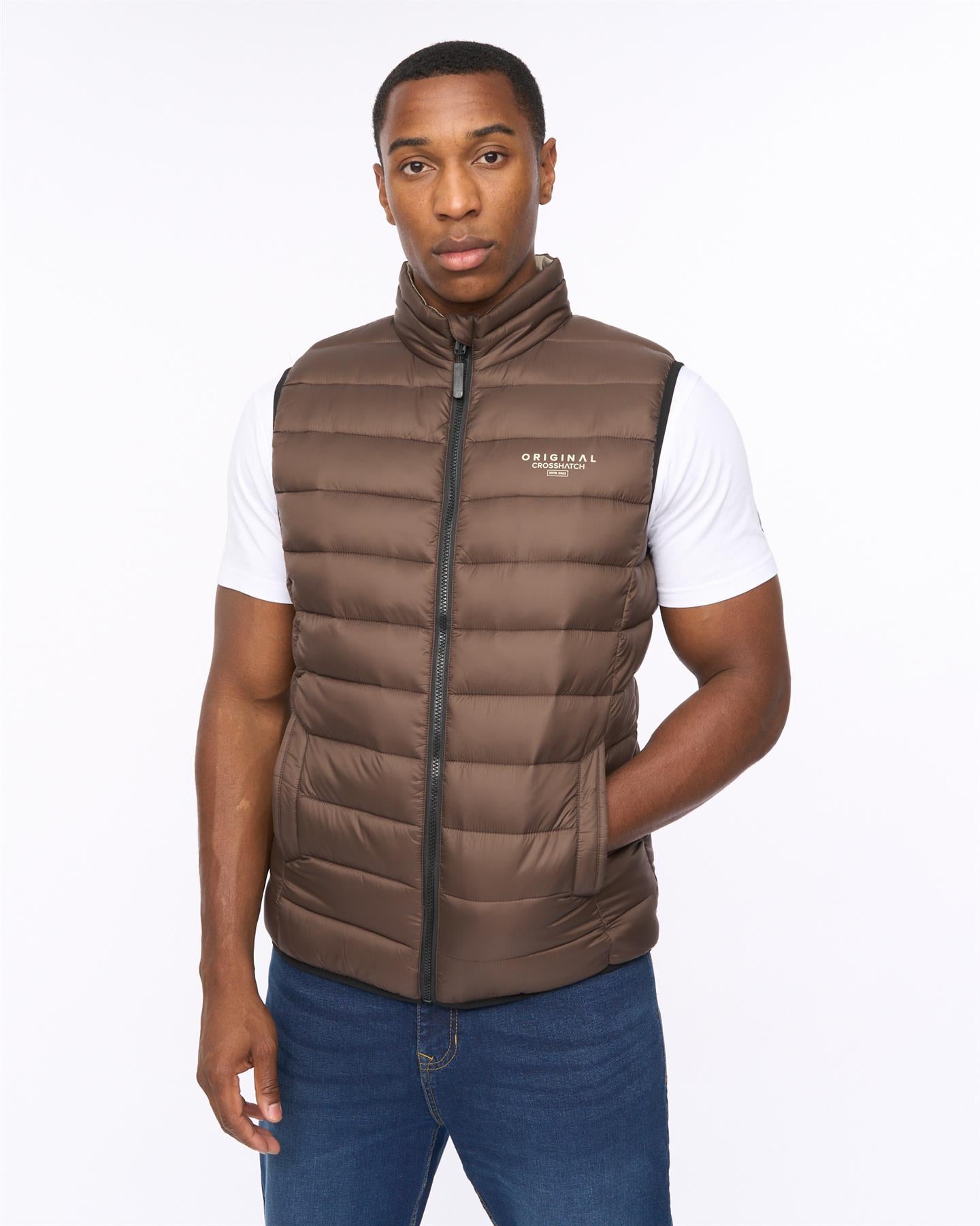 Mens Gattering MVE Gilet Brown