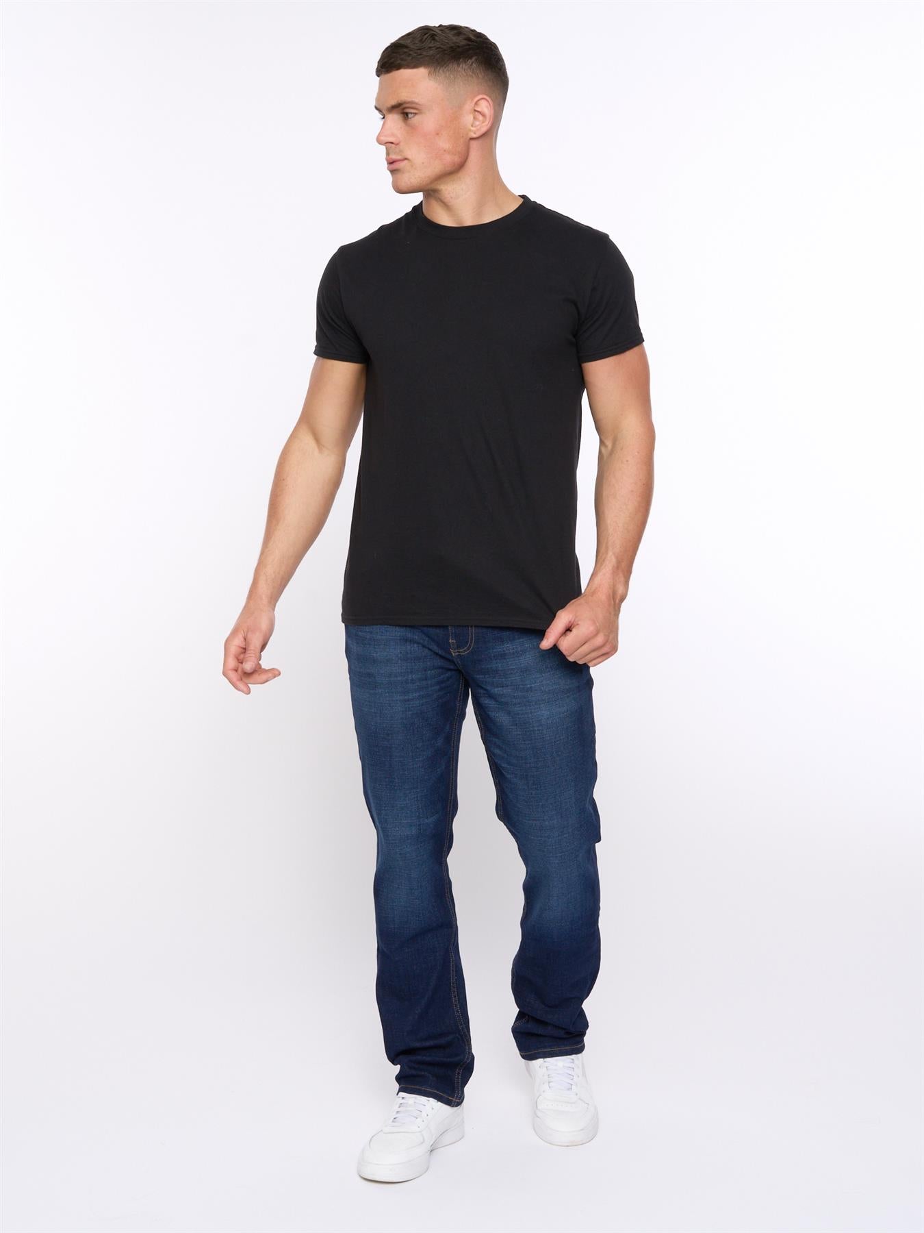 Mens Nezzy Straight Leg Jeans Dark Wash