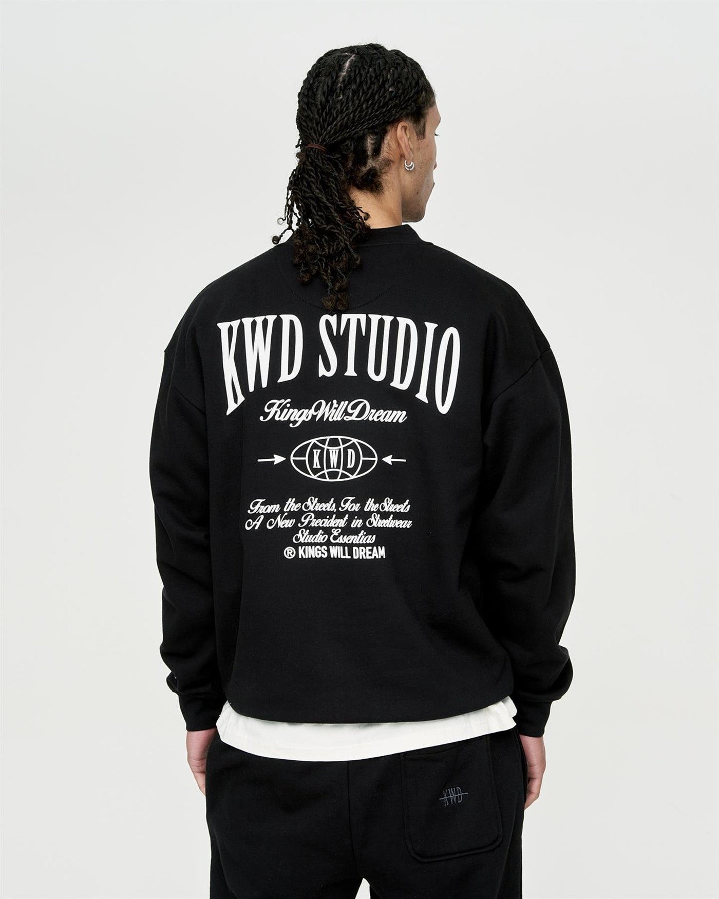 Mens Studio Studios Crew Sweat Black