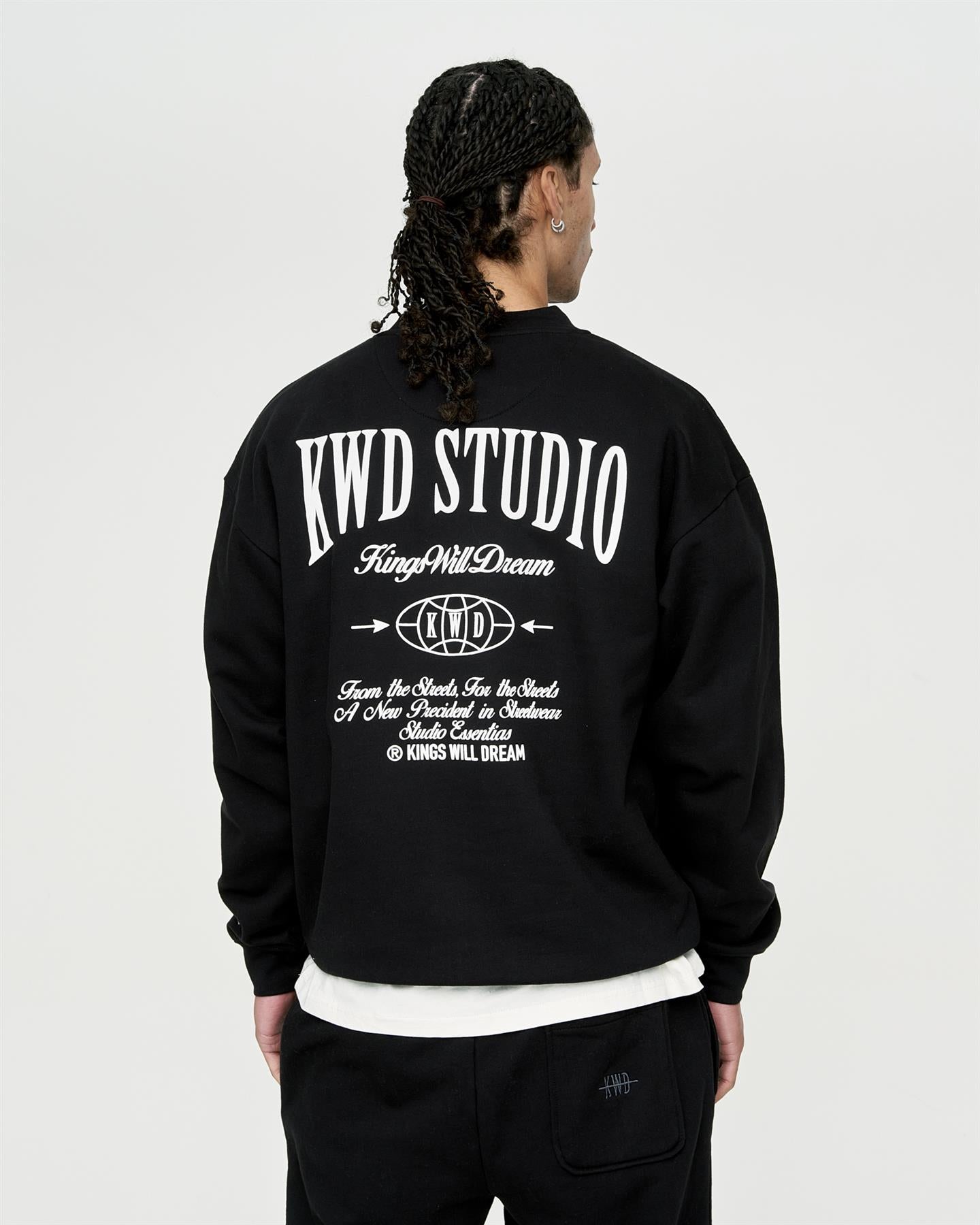 Mens Studio Studios Crew Sweat Black