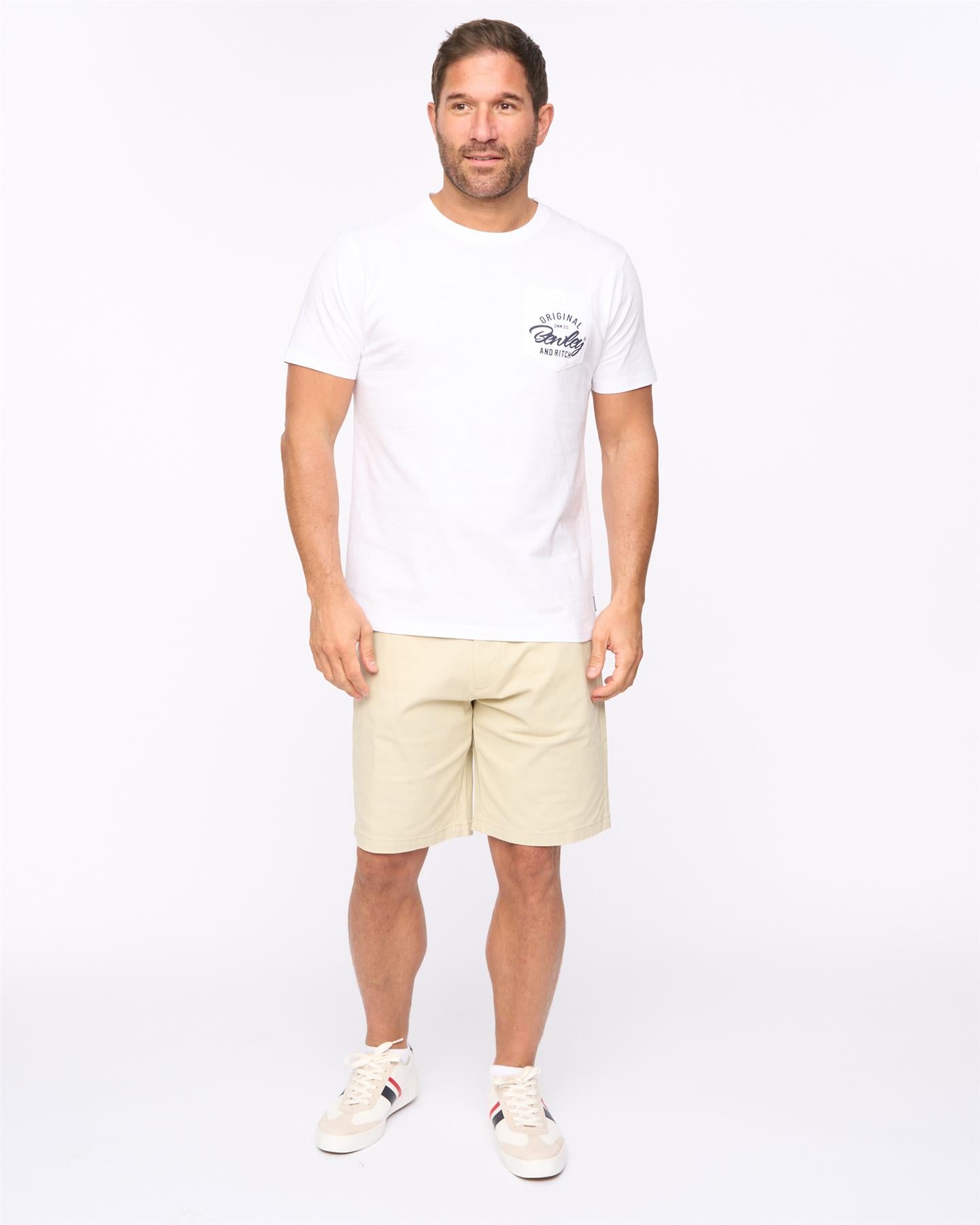 Mens Clarksten Chino Shorts Stone