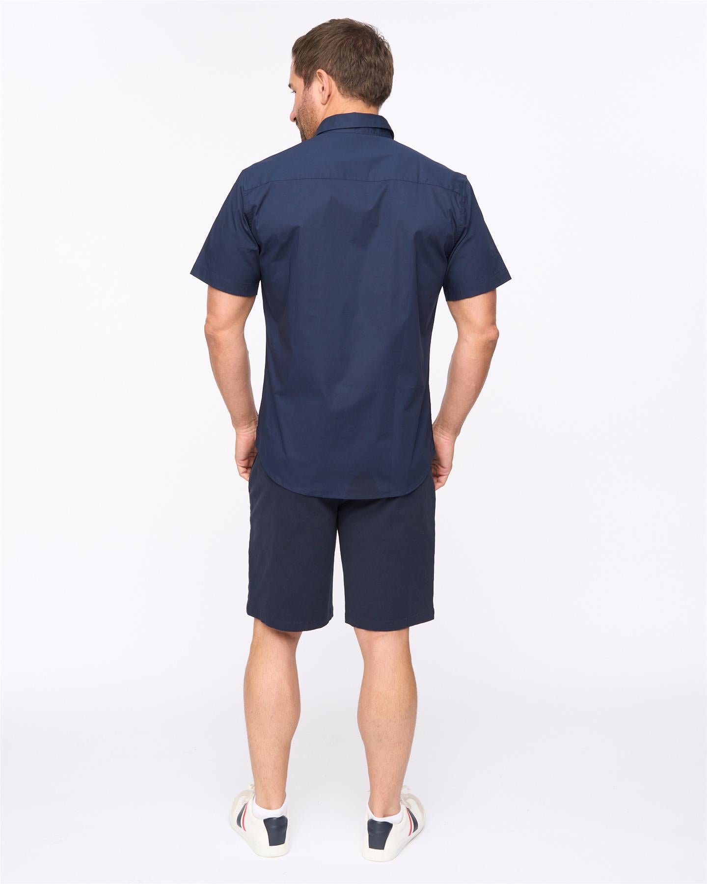 Mens Daymeson Short Sleeve Shirt 2pk Navy/Light Blue