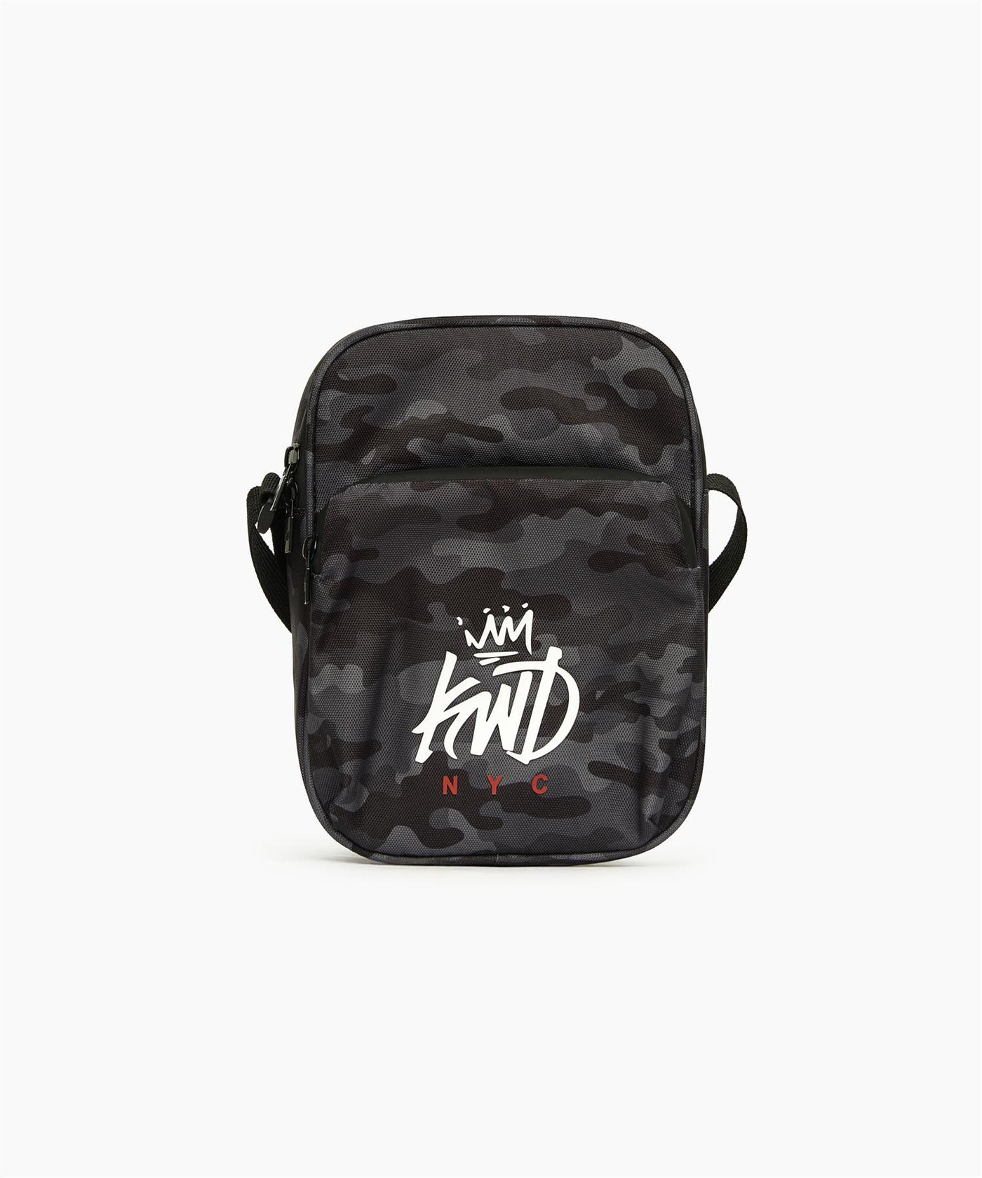 Mens Kayencee Cross Body Bag Black Camo