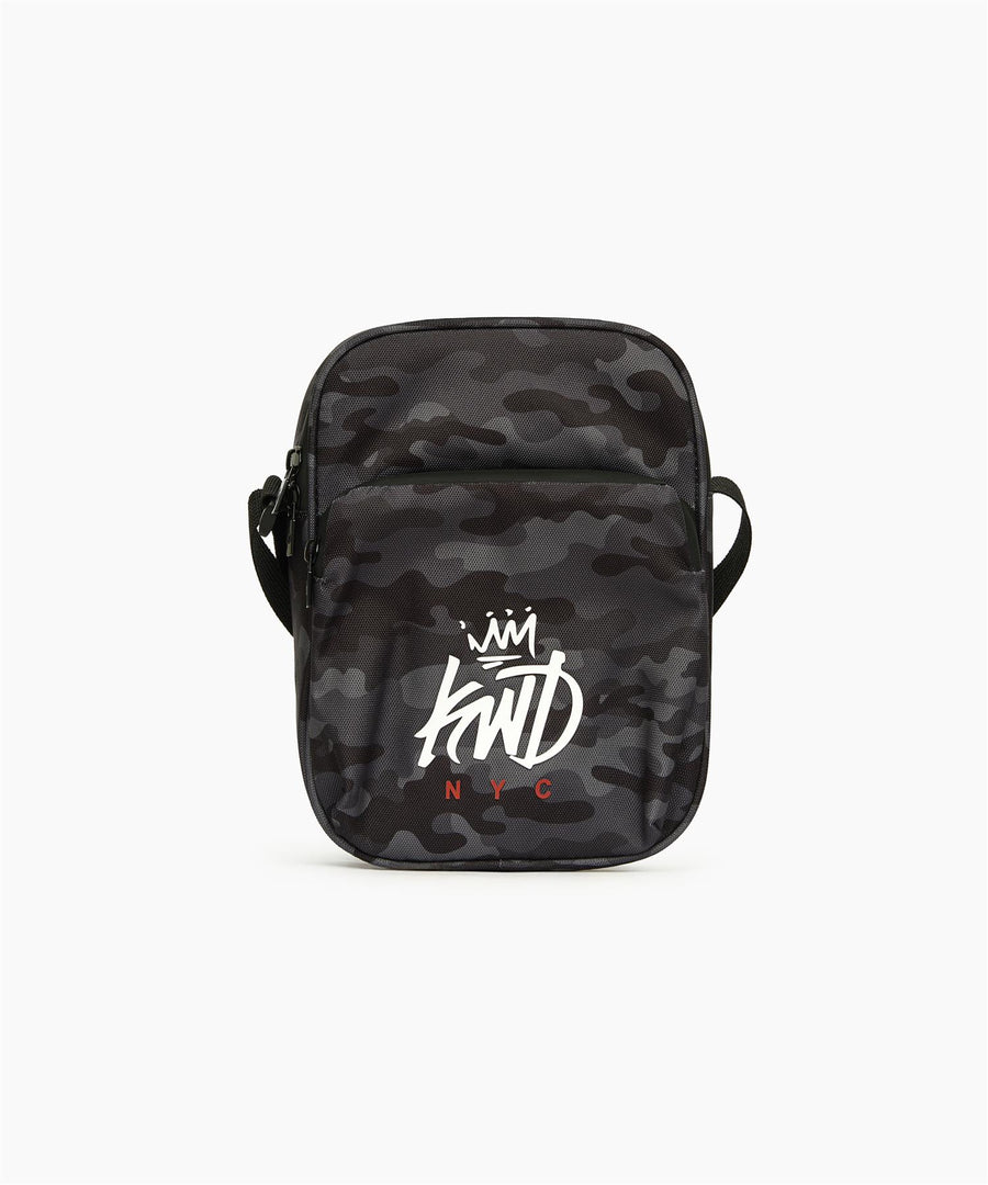 Mens Kayencee Cross Body Bag Black Camo