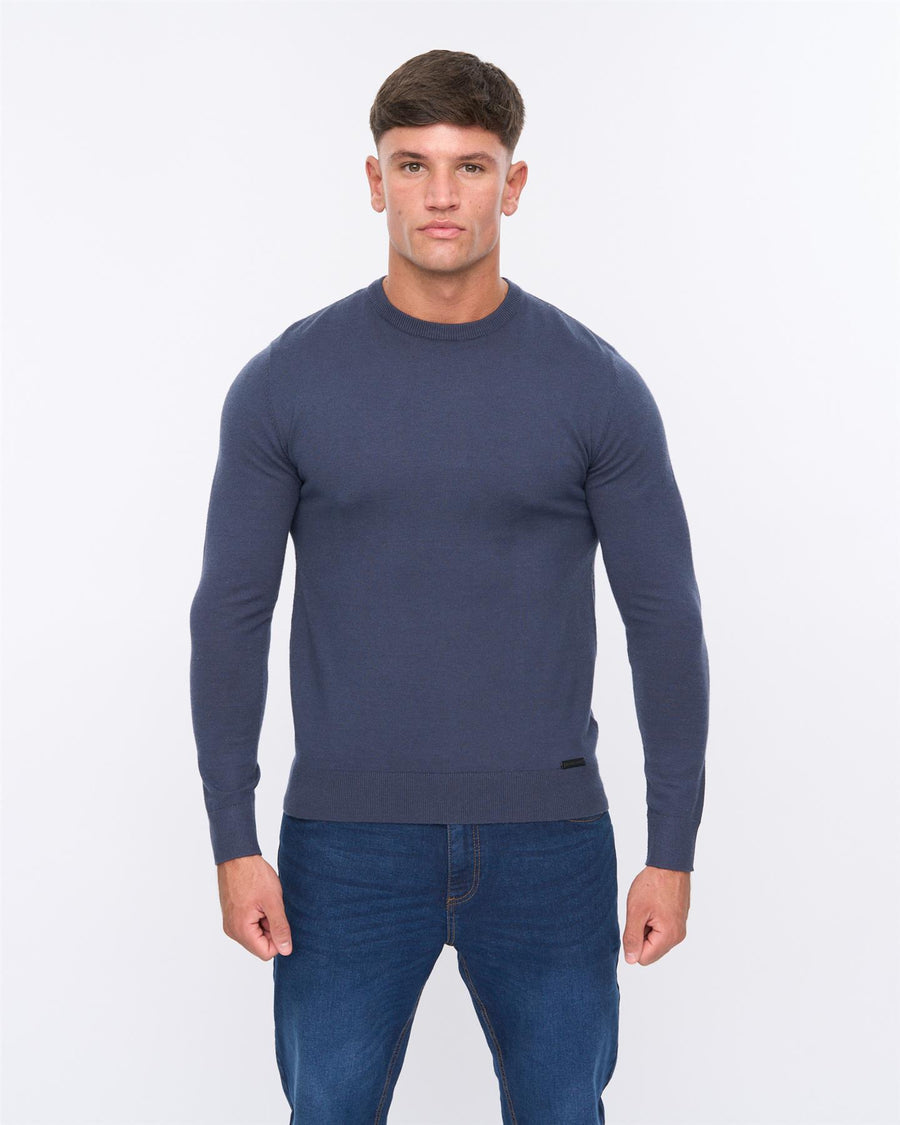 Mens Consenza Crew Knit Navy