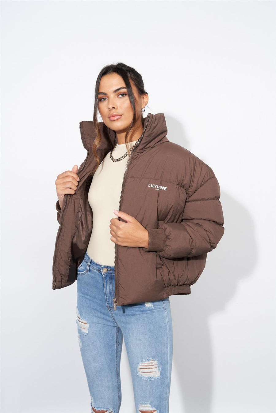 Ladies Lily Lane Julianna Jacket Brown