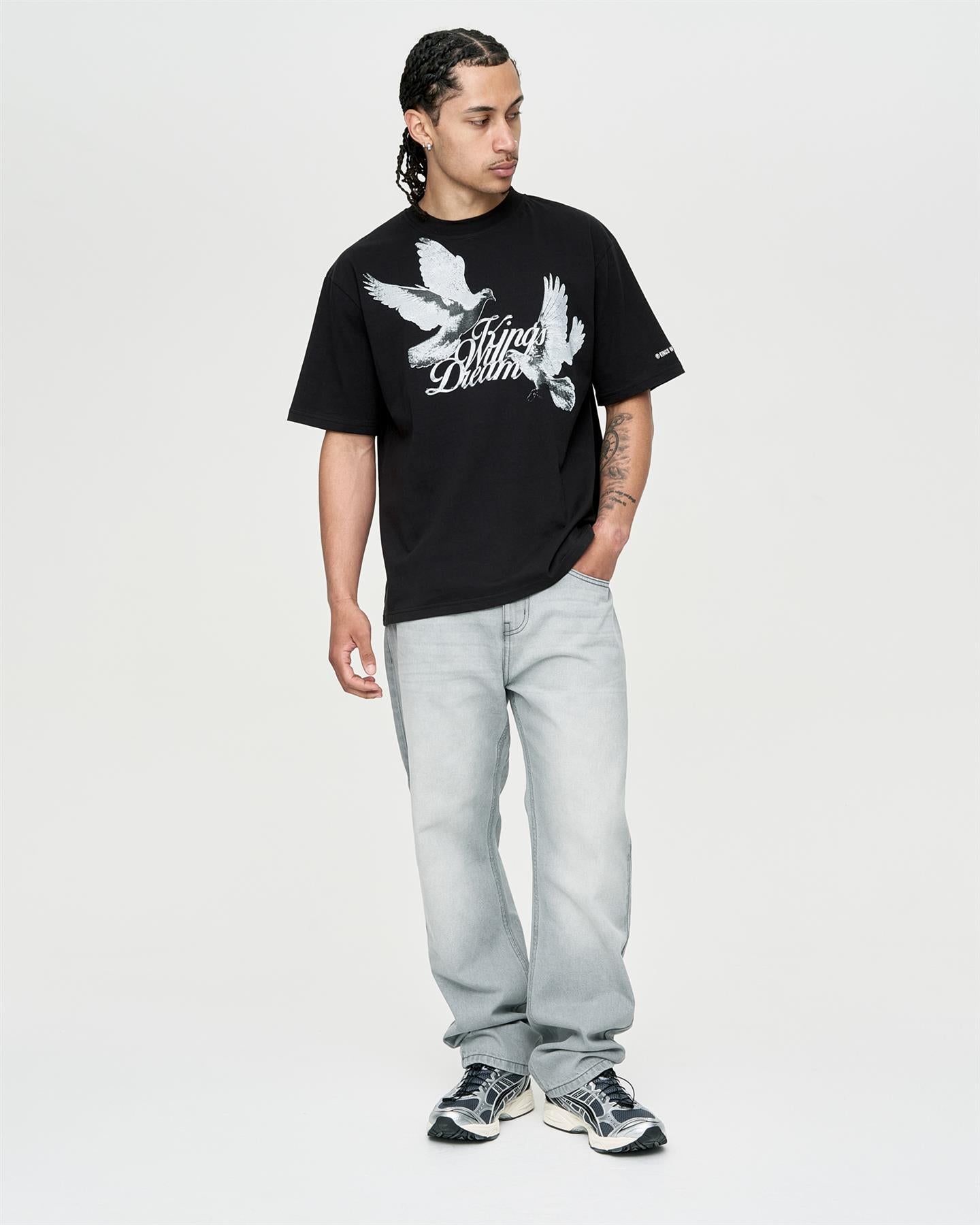 Mens Studio High Flying Doves T-Shirt Black