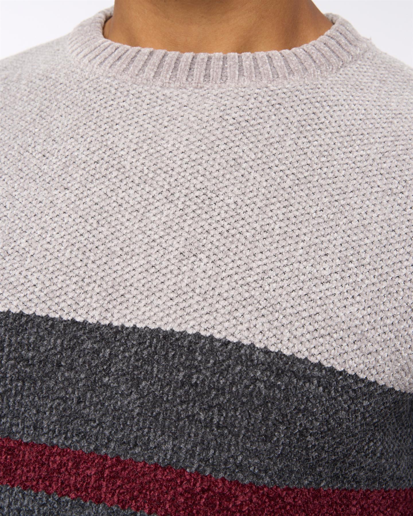 Mens Maskell Crew Knit Light Grey
