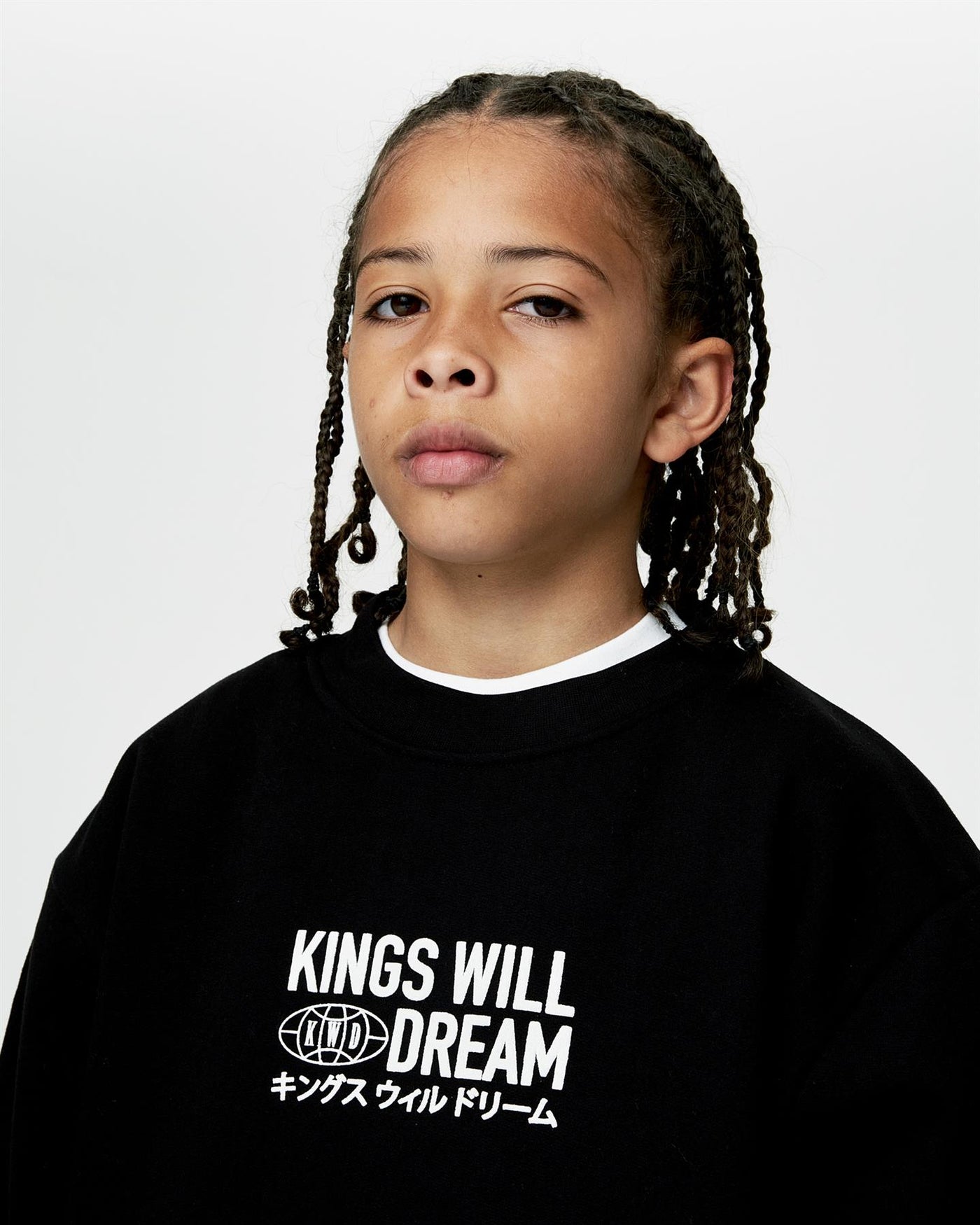 Kids Boys Studio Title Crew Sweat Black