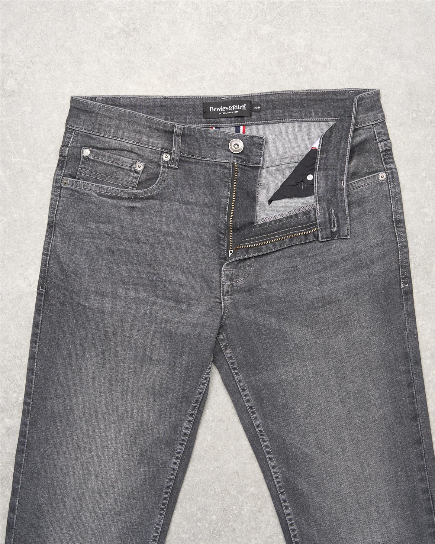 Mens Abingdon Slim Fit Jeans Grey