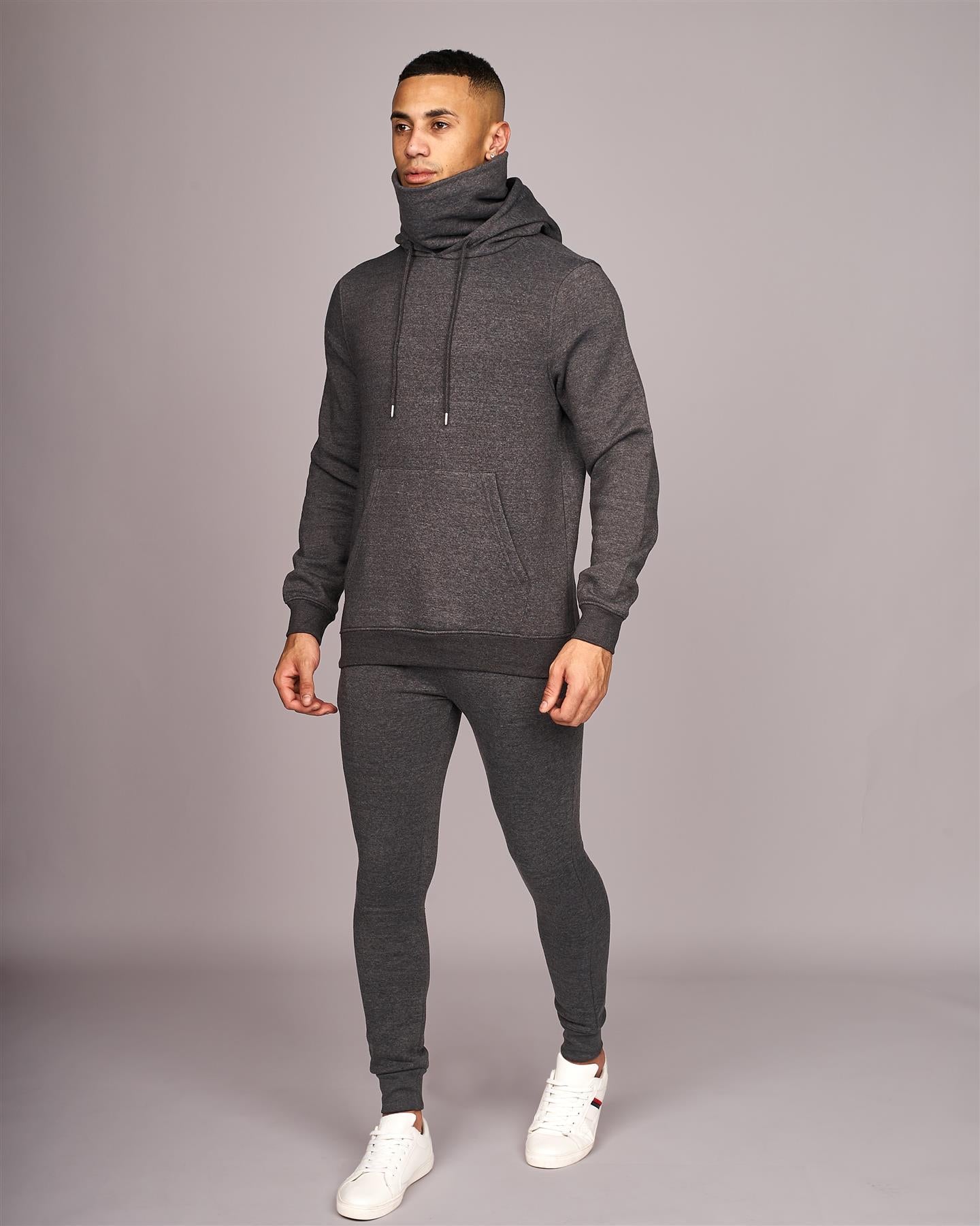 Mens Venmark Snood Sweat Charcoal Marl