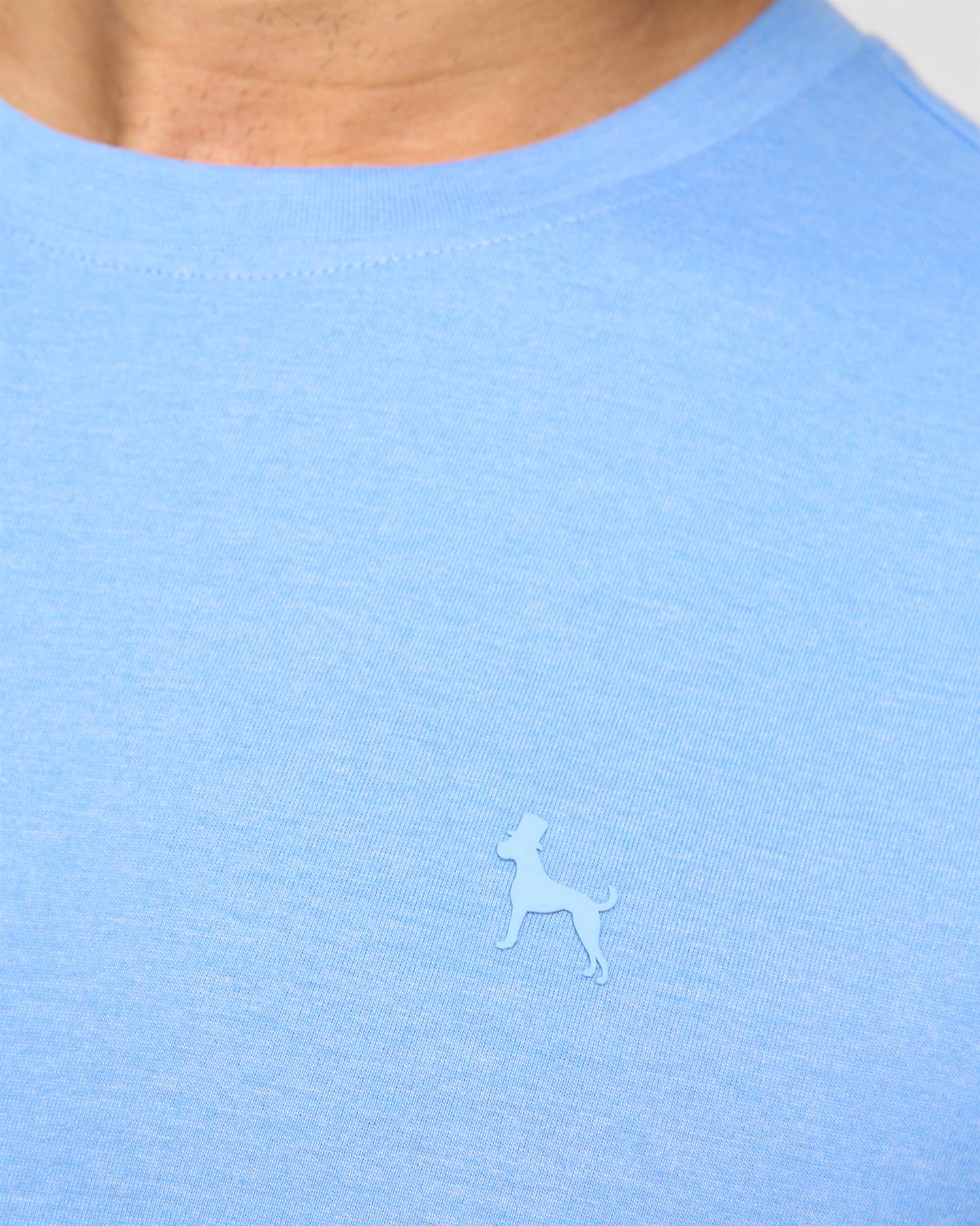 Mens Barlowe T-Shirt Mid Blue Marl