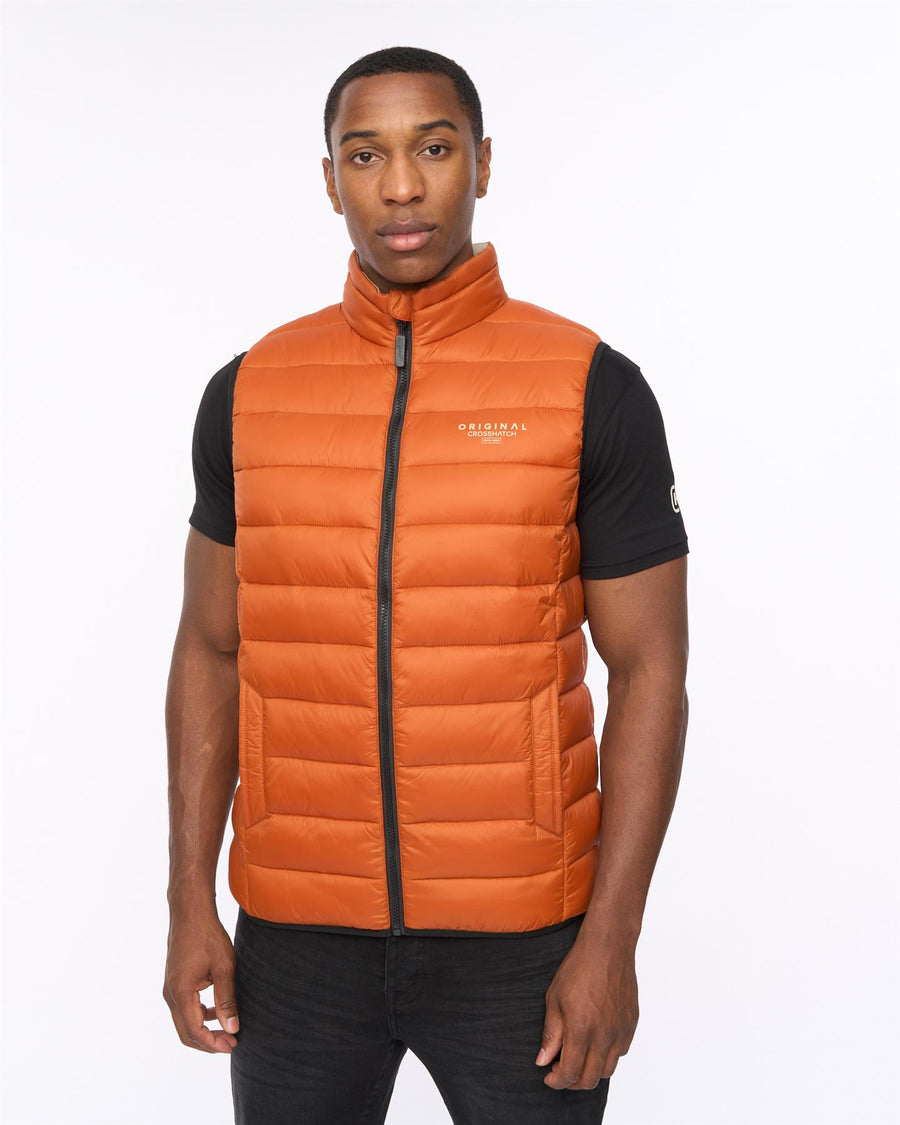 Mens Gattering MVE Gilet Burnt Orange