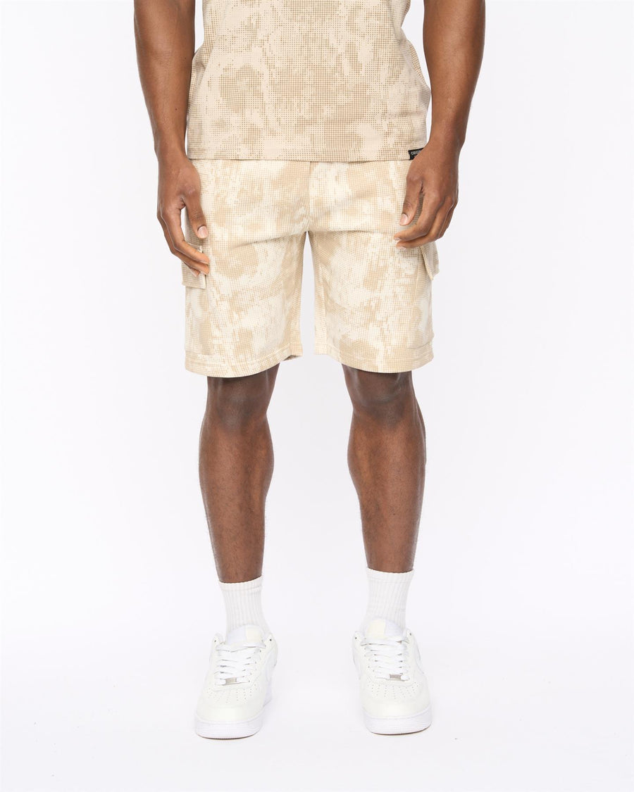 Mens Bardon Camo Cargo Shorts Neutral