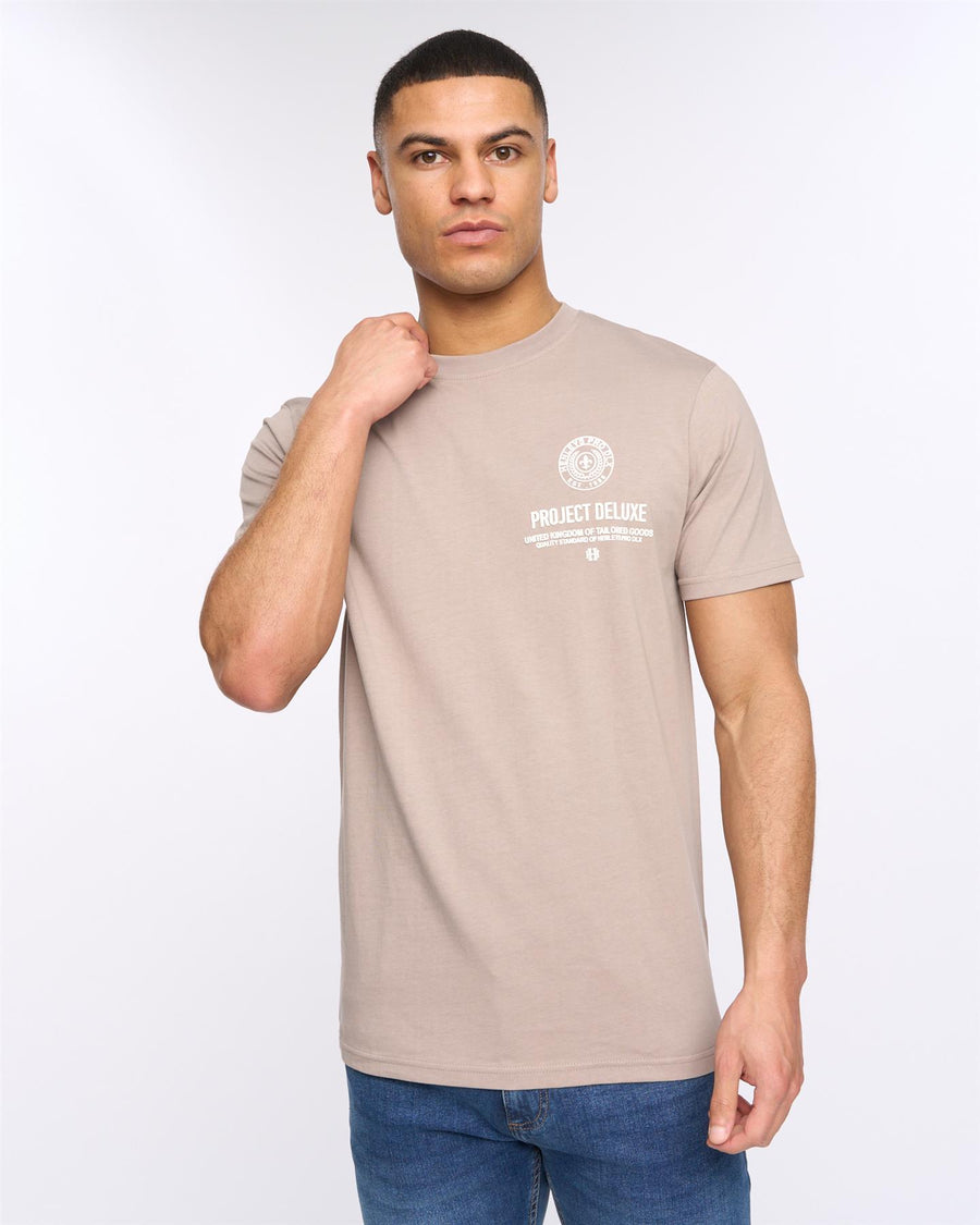 Mens Henstamp T-Shirt Taupe