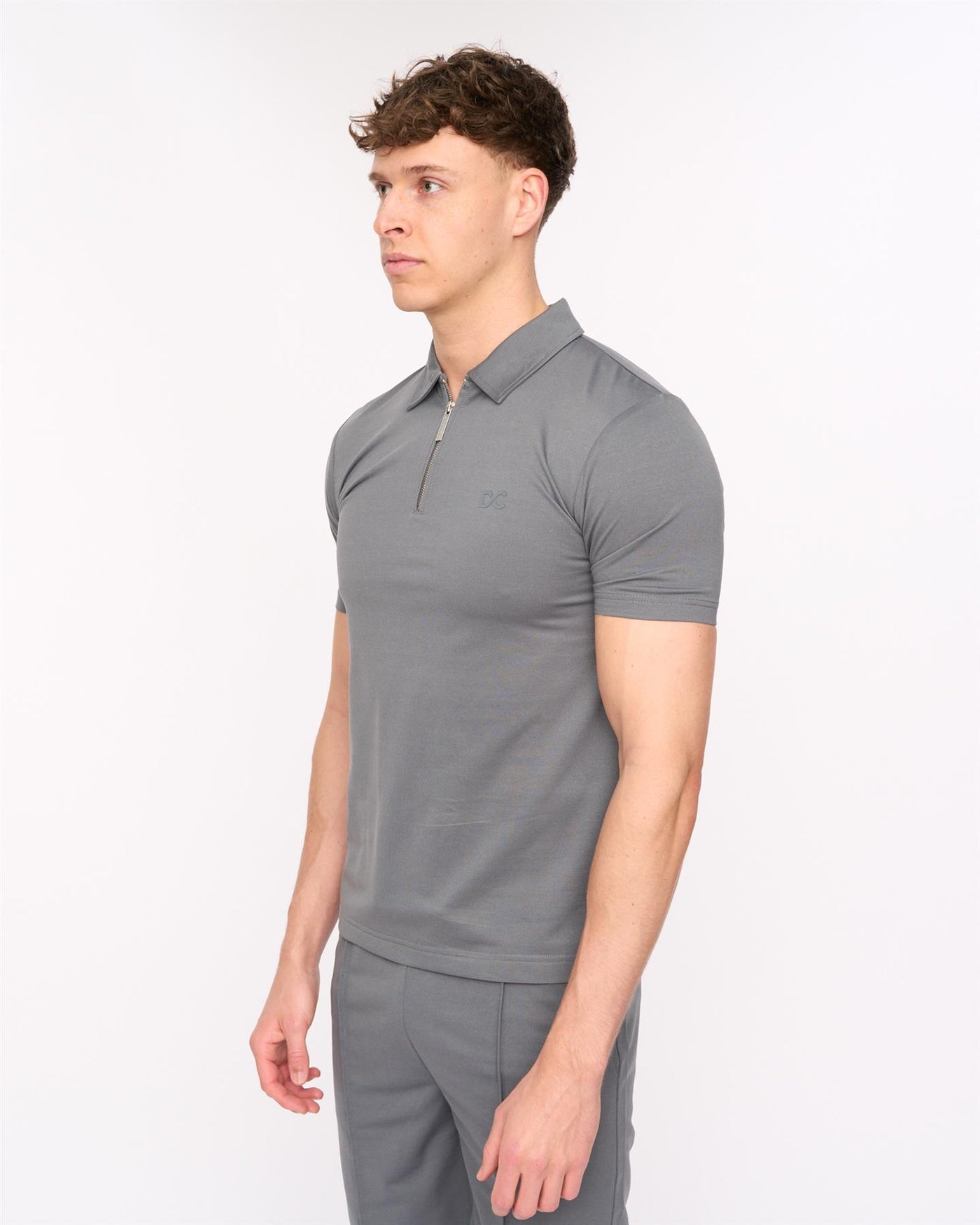 Mens Medford Polo & Shorts Set Grey