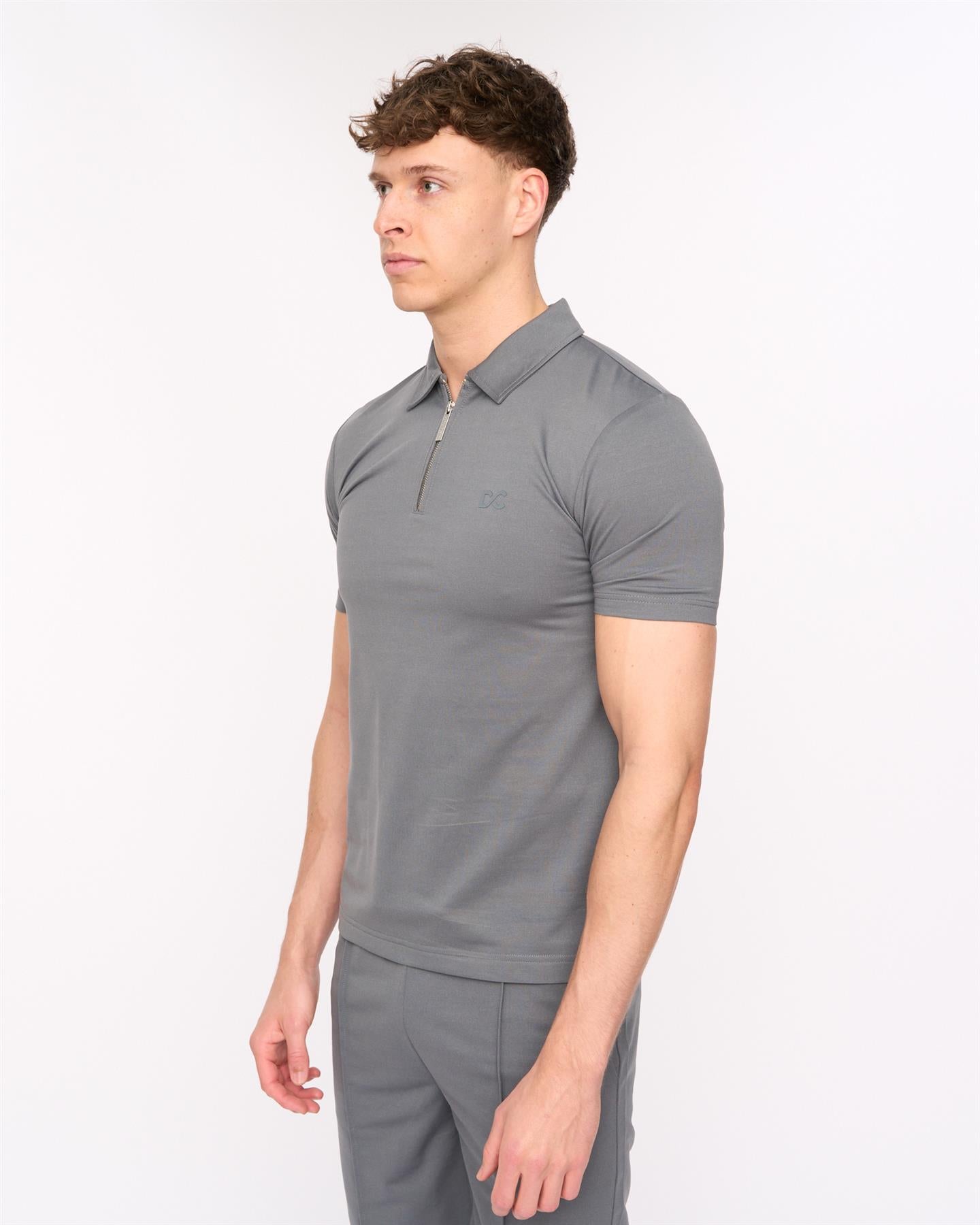Mens Medford Polo & Shorts Set Grey