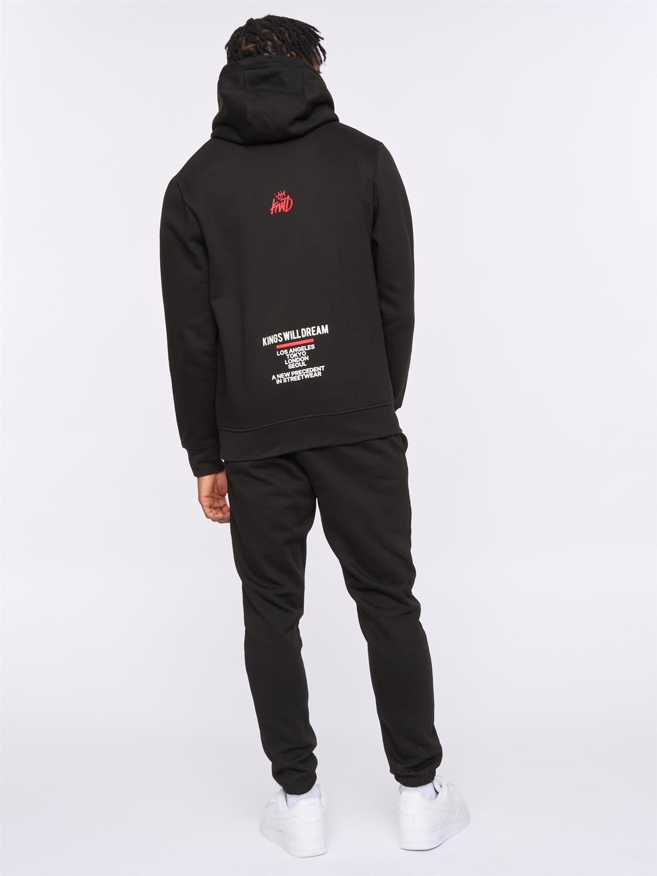 Mens Tagged Hoodie Black