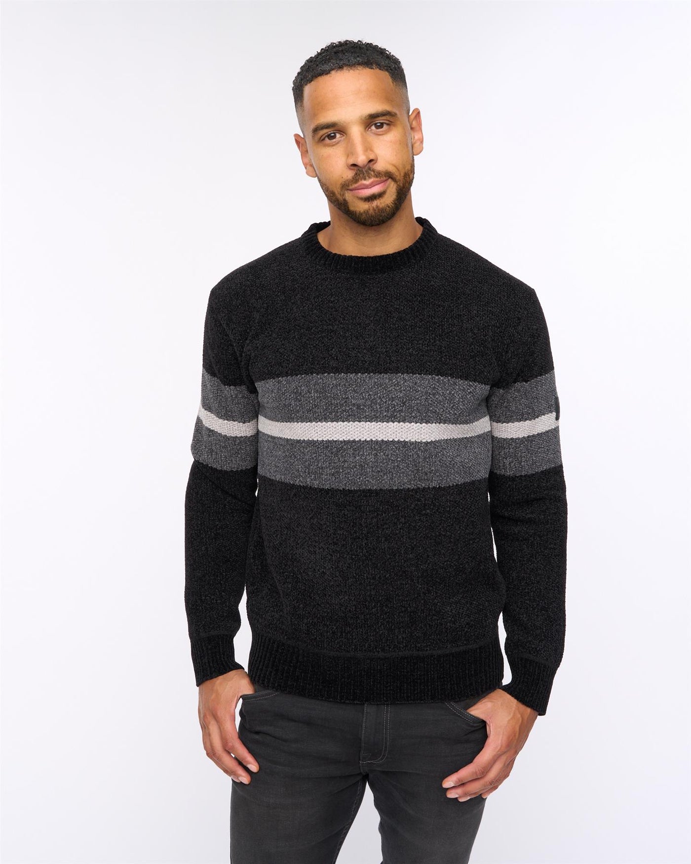 Mens Maskell Crew Knit Black