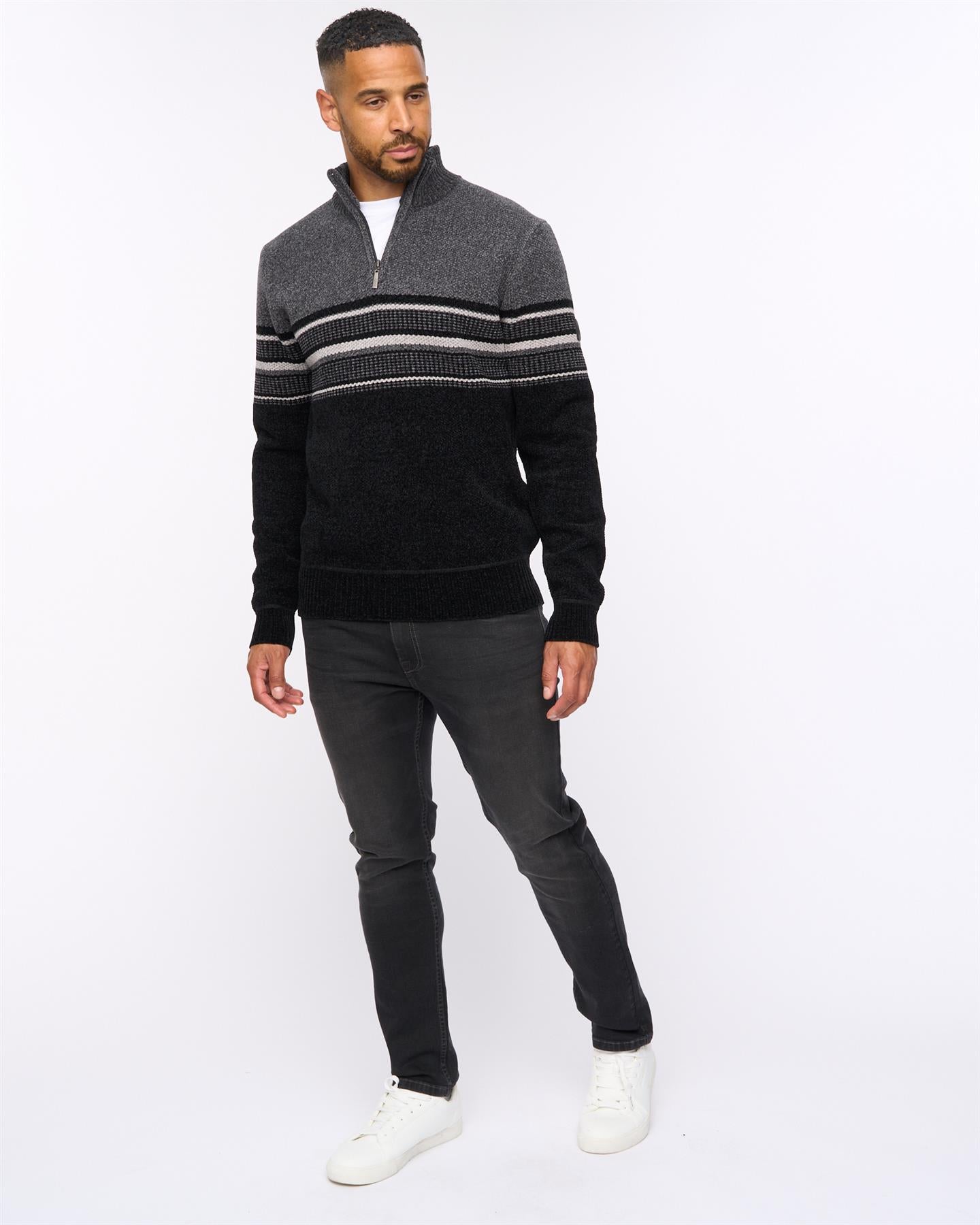 Feldstan 1/4 Zip Jumper Black