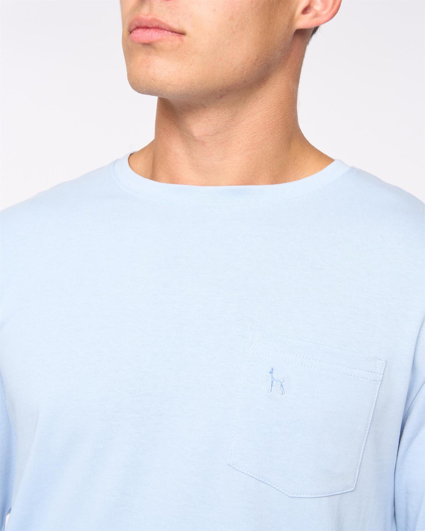 Mens Apsley Long Sleeve T-Shirt Light Blue