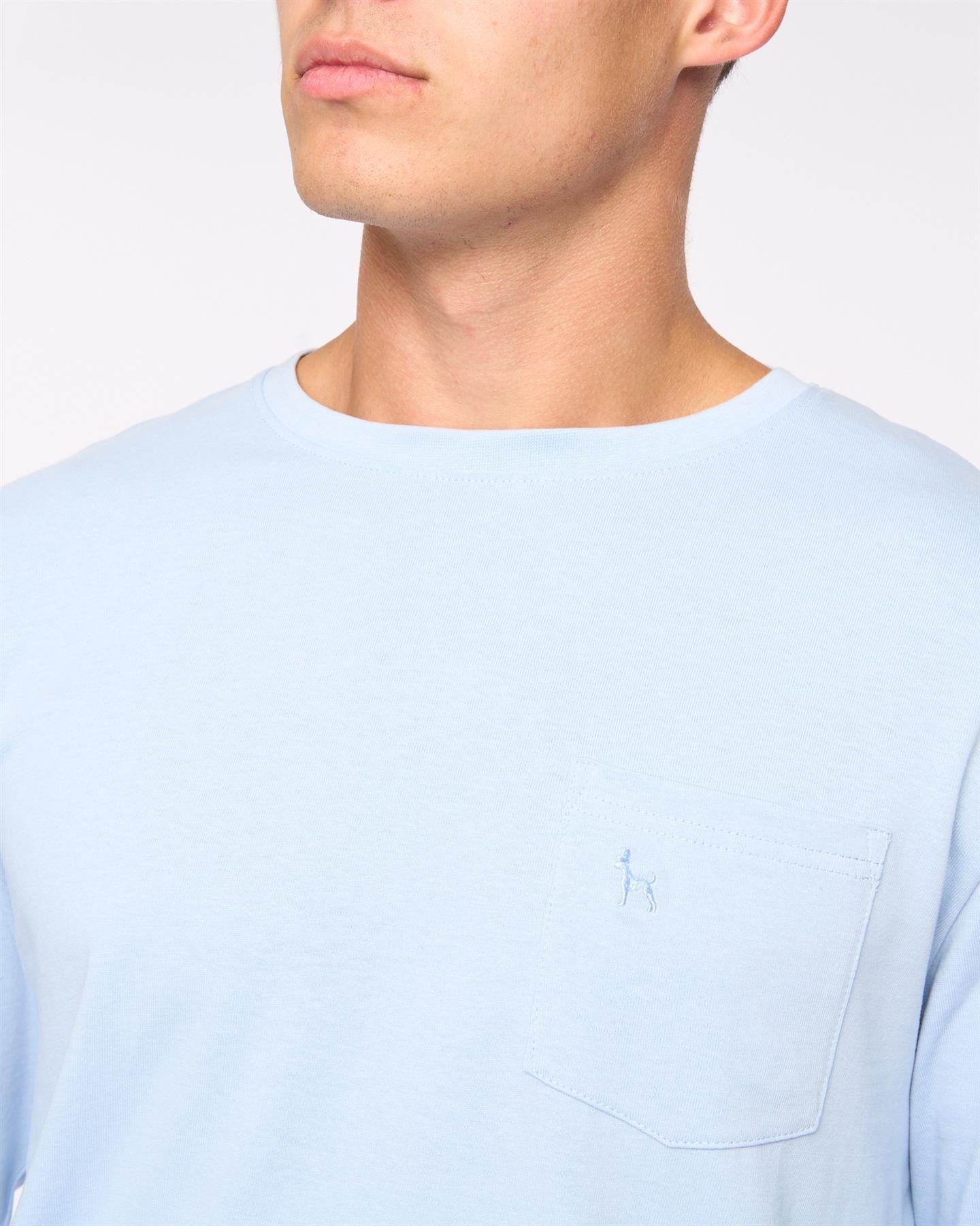 Mens Apsley Long Sleeve T-Shirt Light Blue