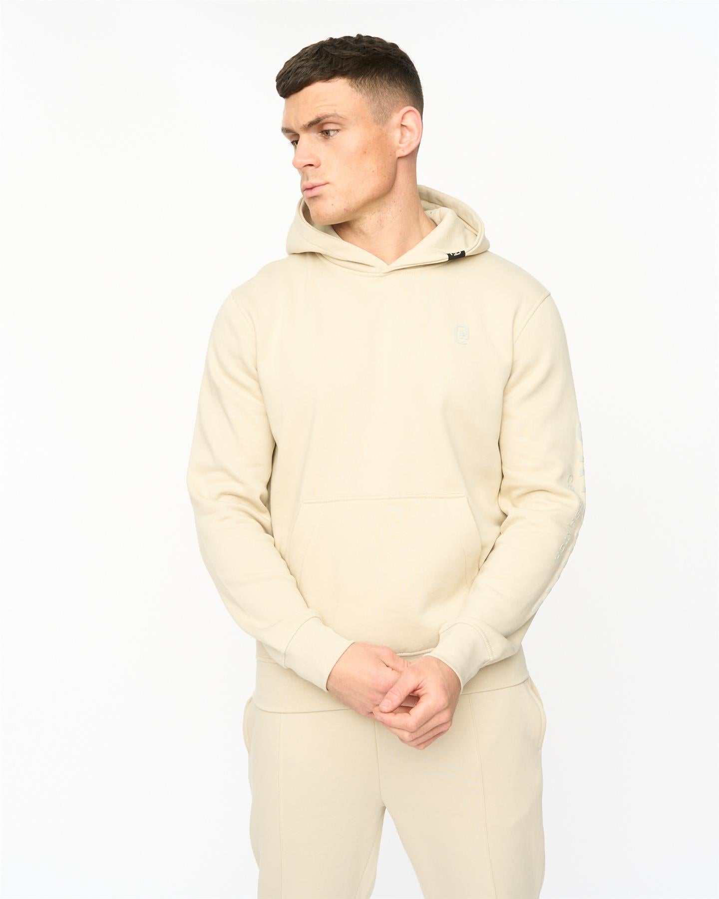 Mens Crufton Hoodie Light Stone