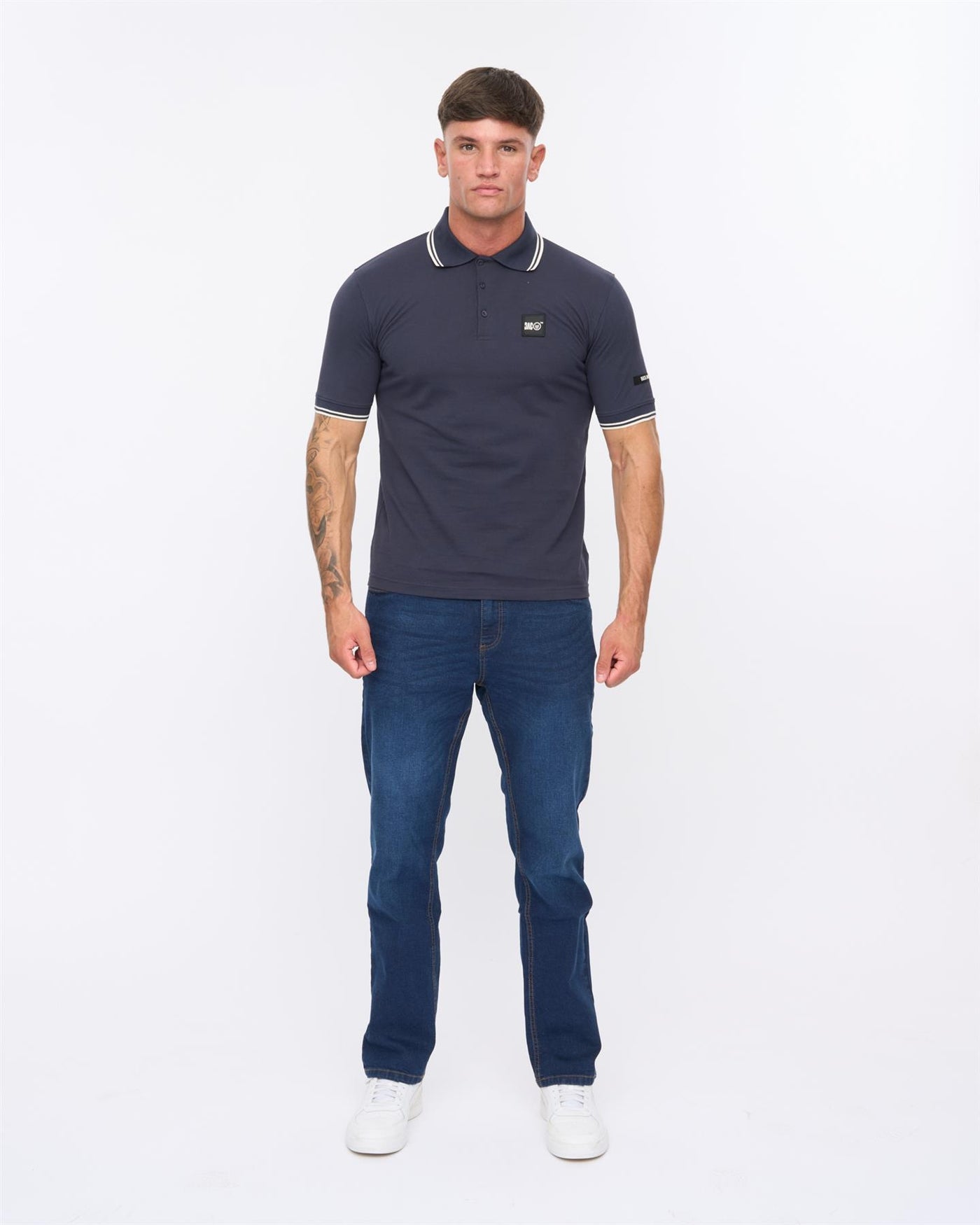 Mens Wrentham Polo Denim Blue