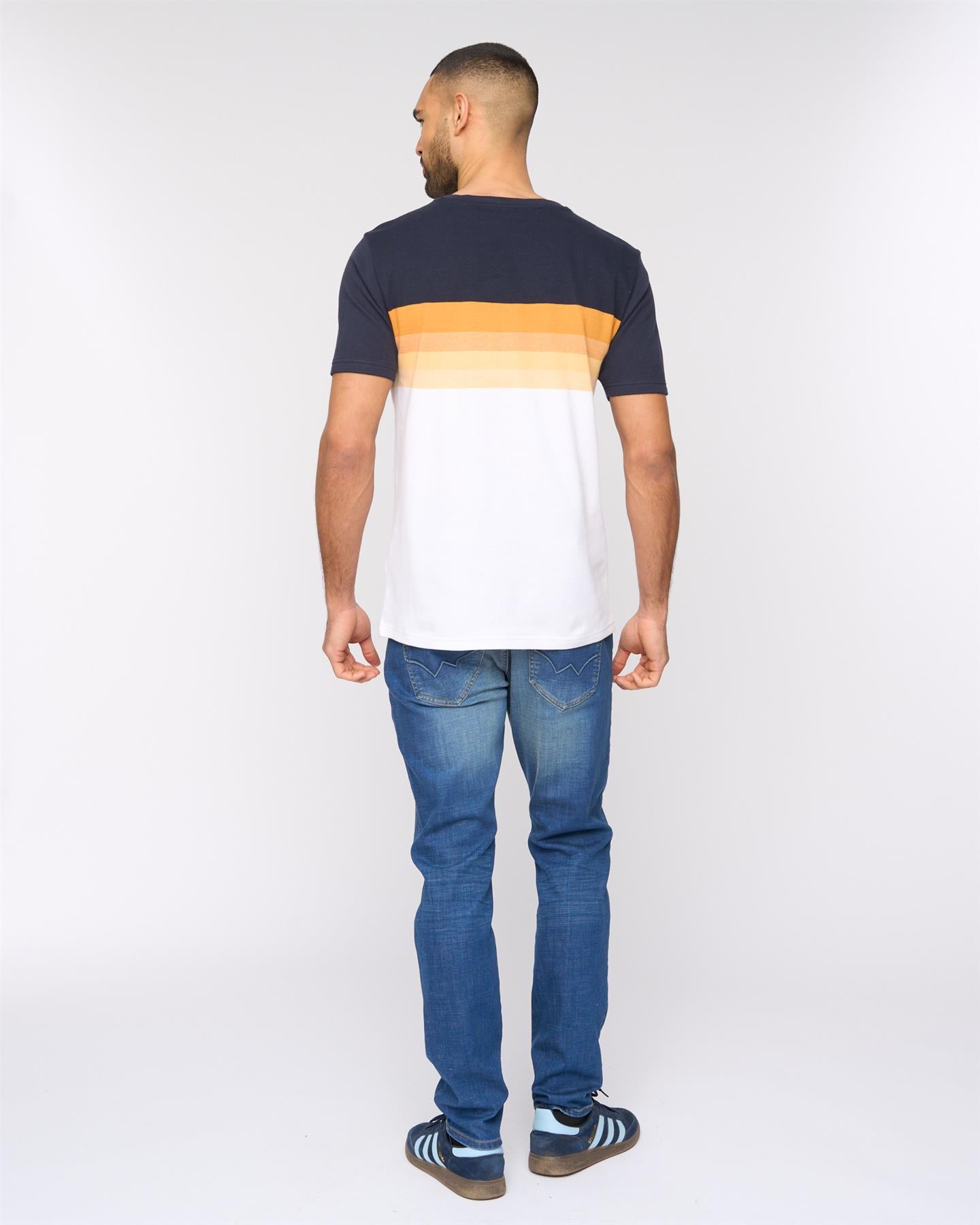 Mens Kemble T-Shirt Navy/Orange