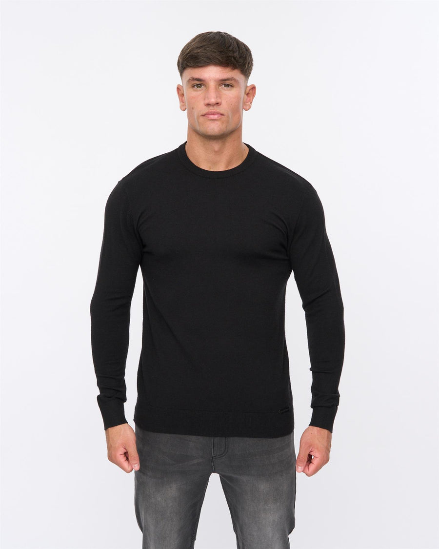 Mens Consenza Crew Knit Black