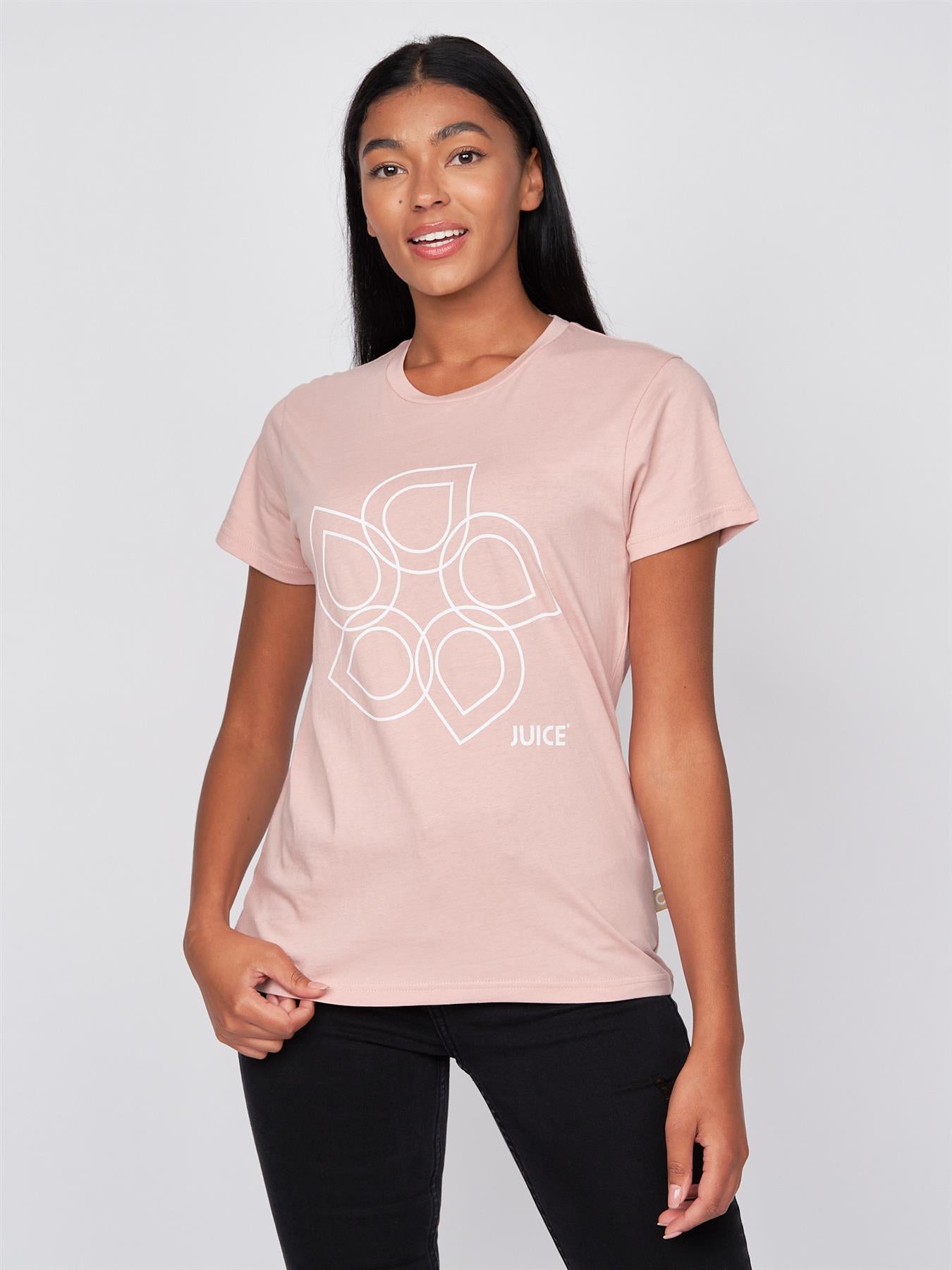 Ladies Juice Laymere T-Shirt 3 Pack White/Sage/Pink