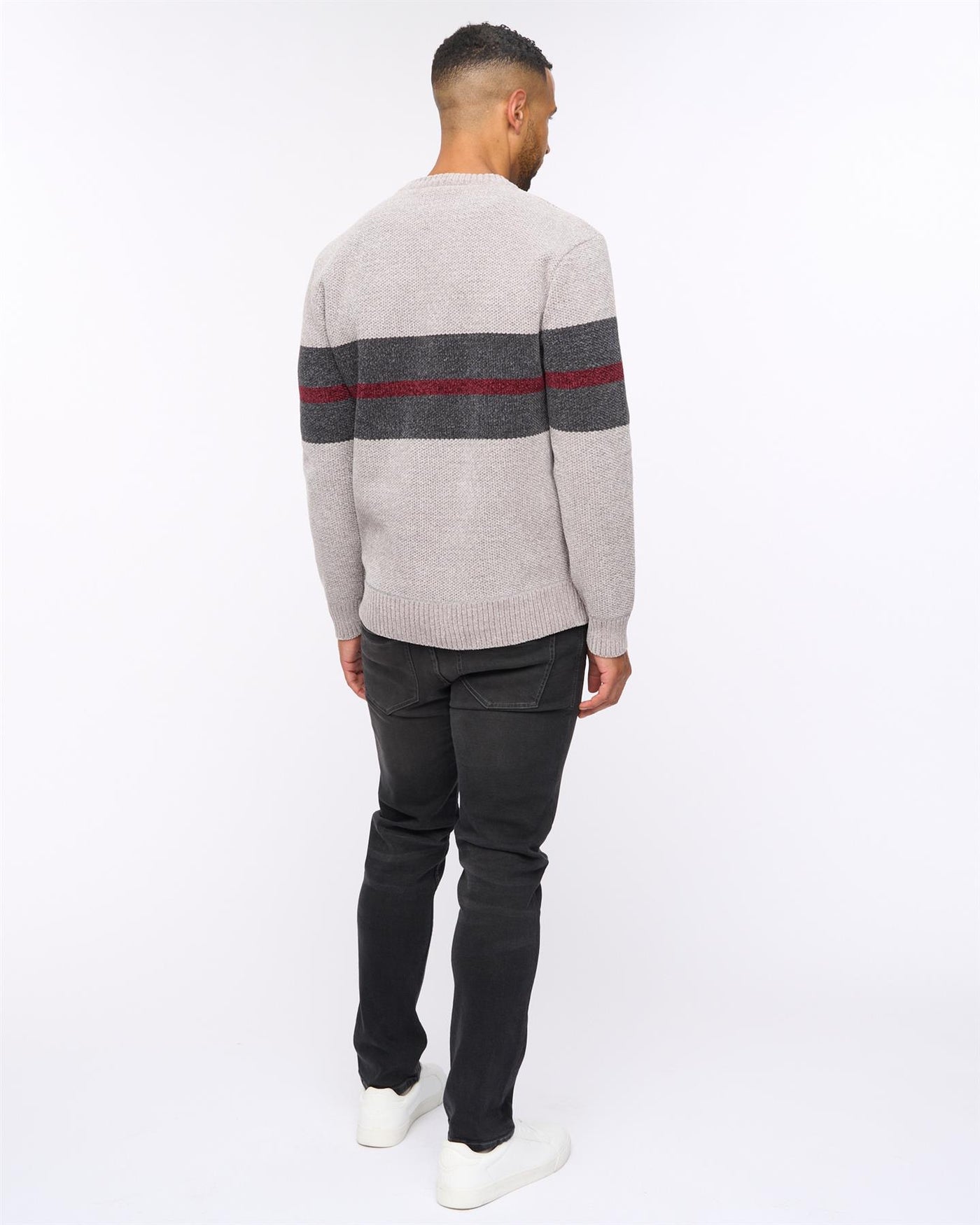 Mens Maskell Crew Knit Light Grey