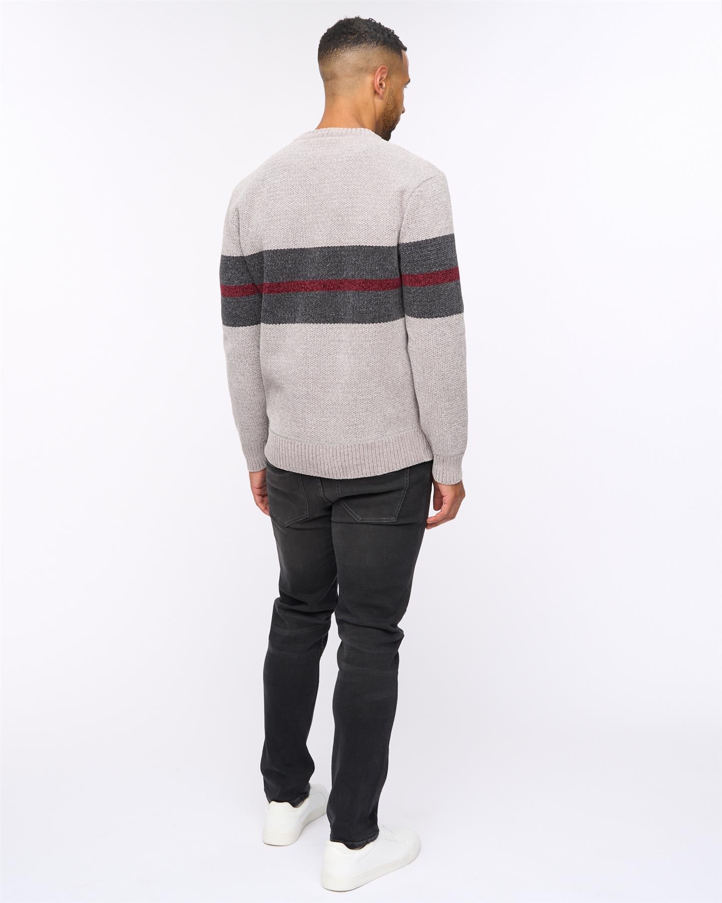 Mens Maskell Crew Knit Light Grey