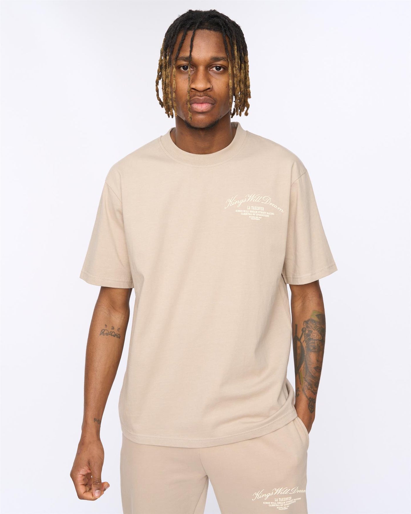 Mens Arch Oversized T-Shirt Stone